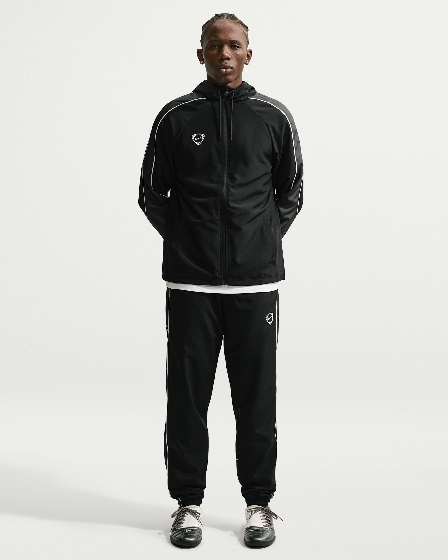 Nike Academy+ Men's Repel Football Woven Pants - Black/Anthracite/White/White