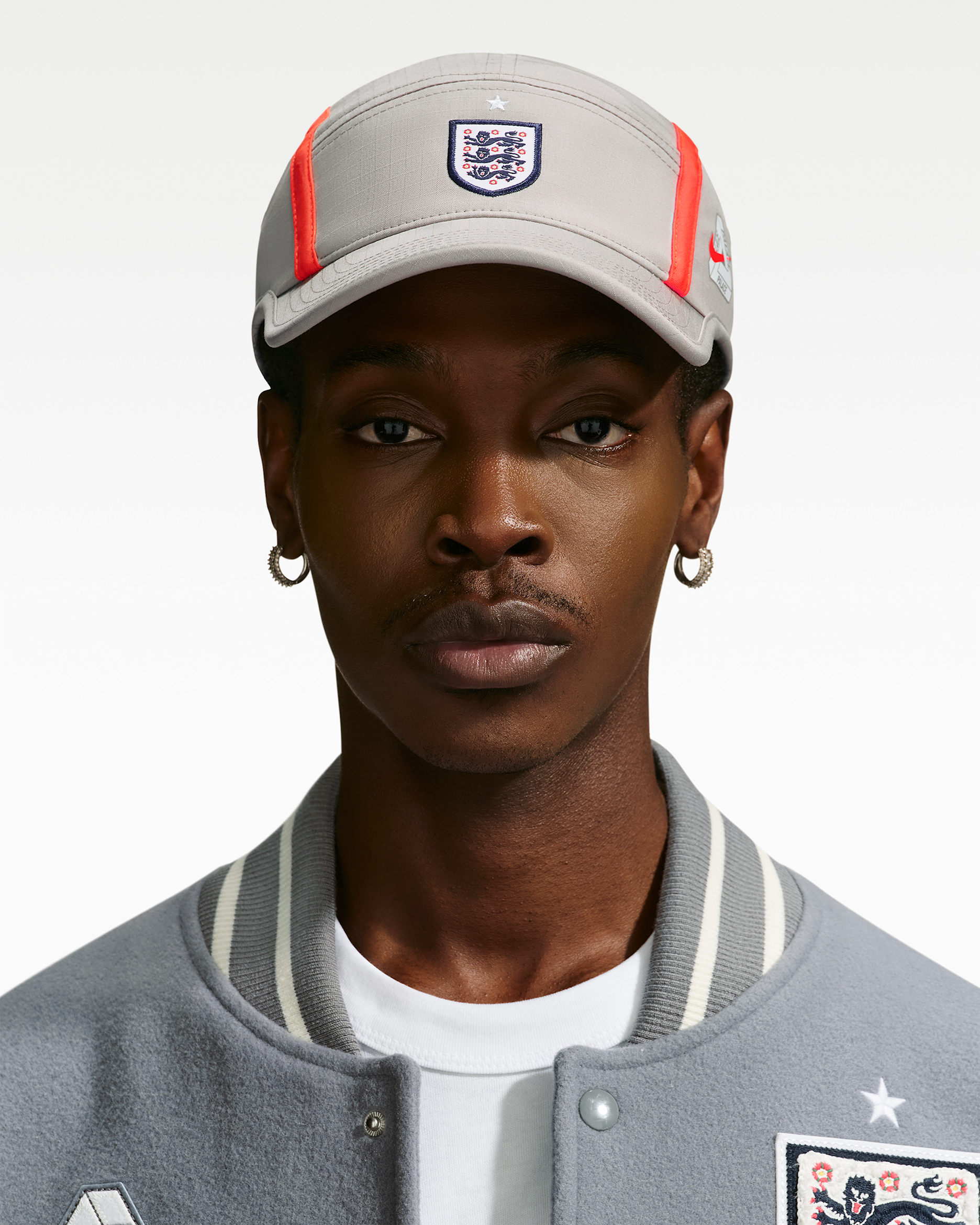 Gorra sin estructura Fly England x Palace - Gris peltre/Gris azulado/Carmesí brillante