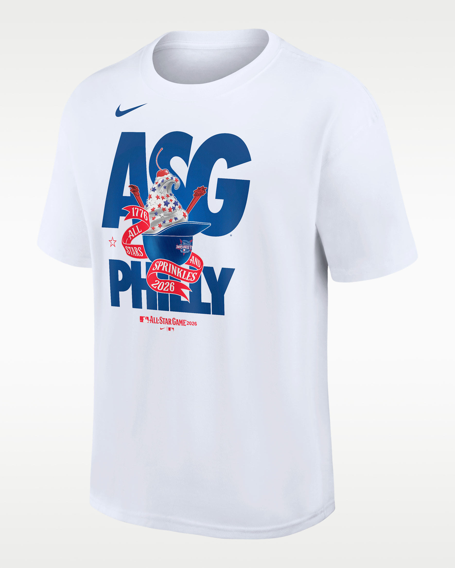 Playera Nike de la MLB 2026 All-Star Game Ice Cream Helmet - Blanco