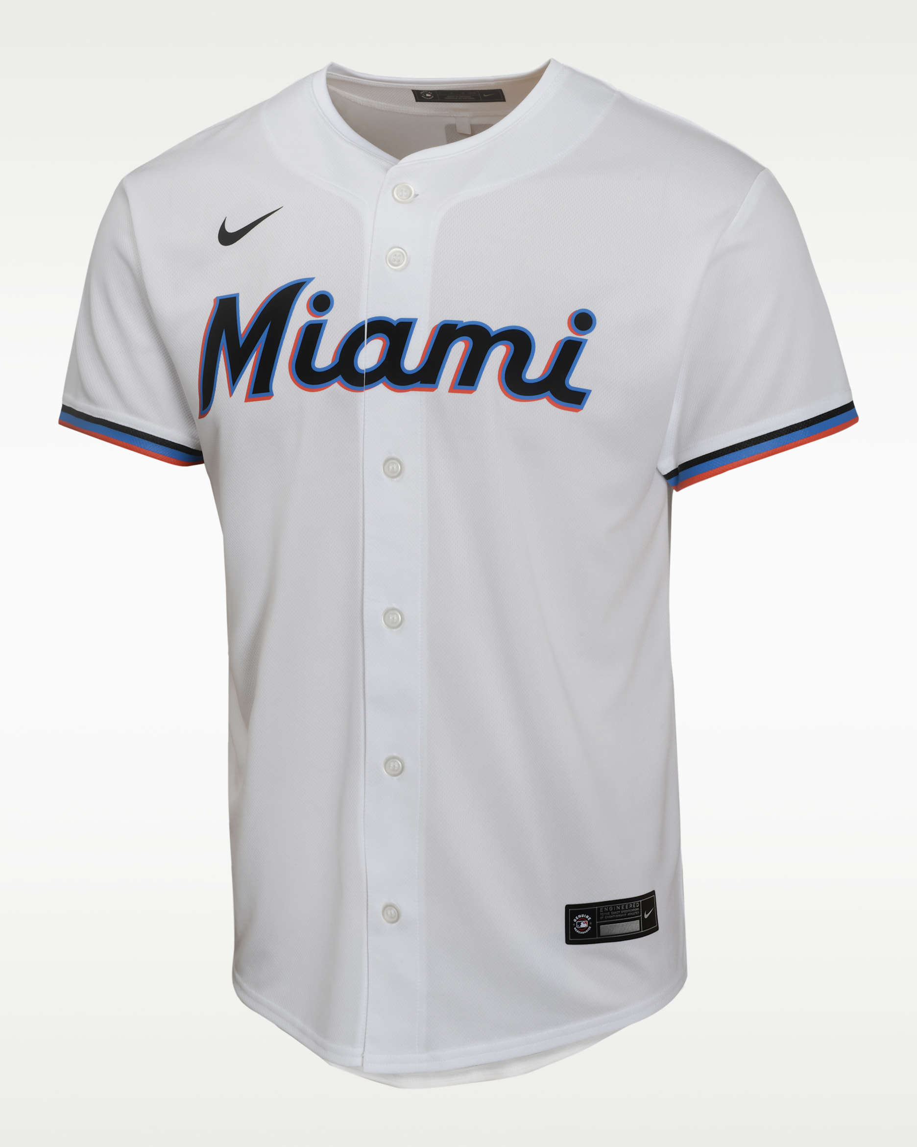 Miami Marlins Nike Home Game Big Kids' Baseball Jersey - White