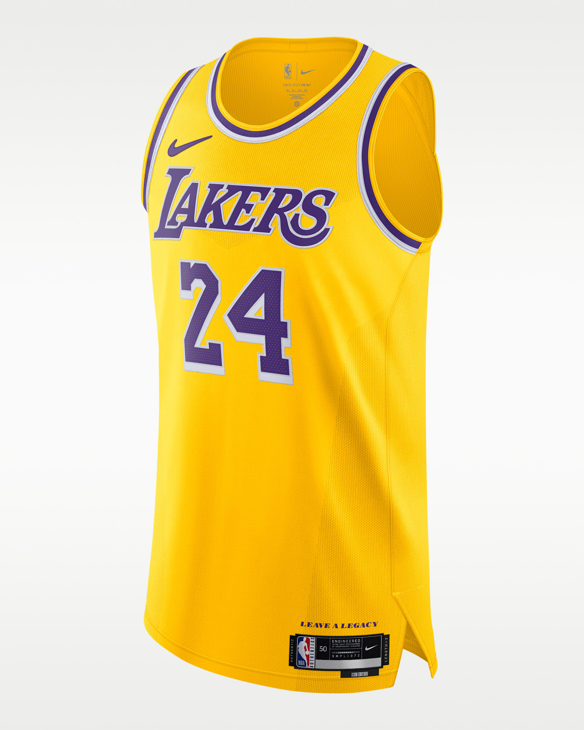 Los Angeles Lakers Icon Edition Men's Nike Dri-FIT ADV NBA Authentic Jersey - Amarillo