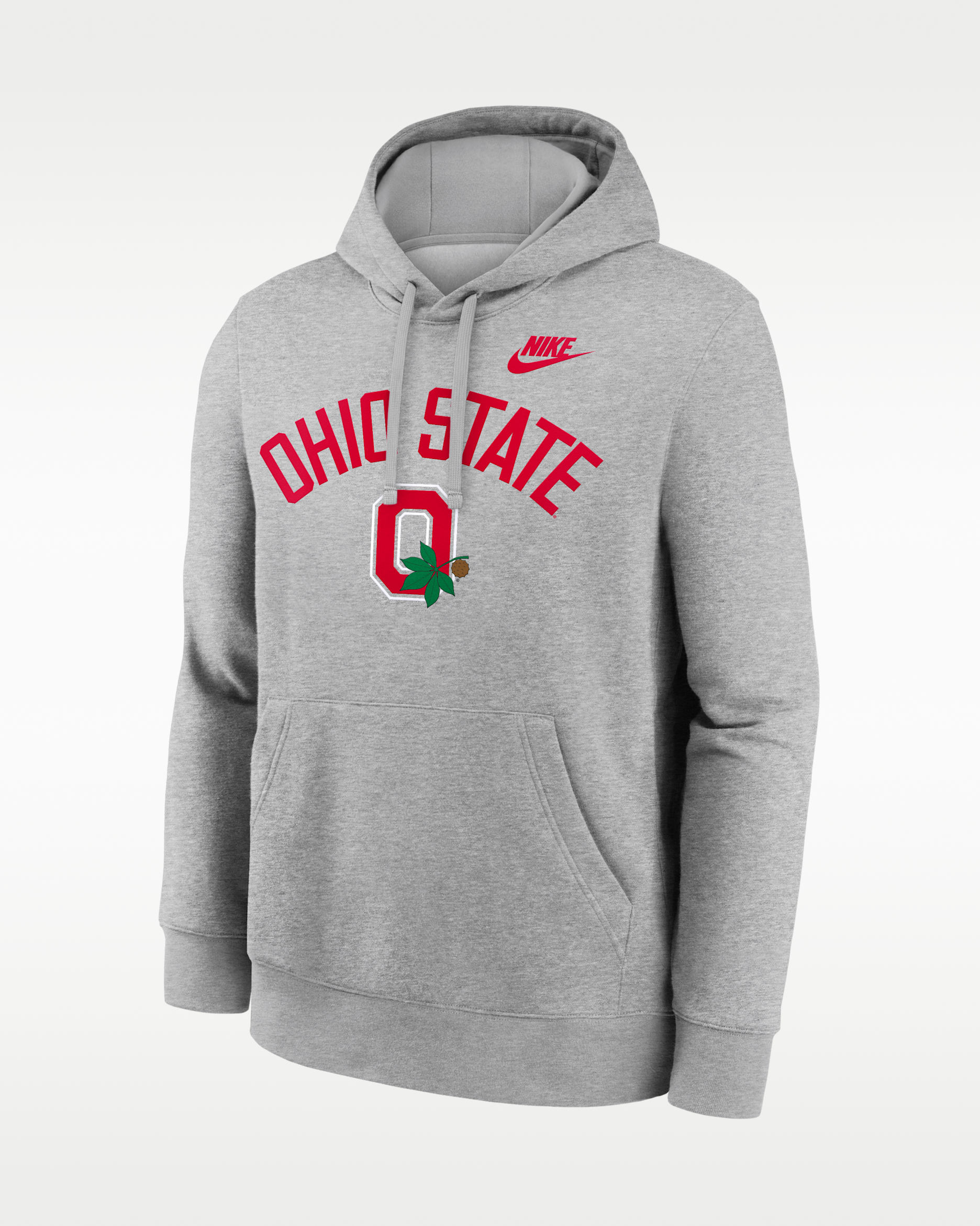 Ohio State Legacy Arch Club Men's Nike College Pullover Hoodie - Grey Heather