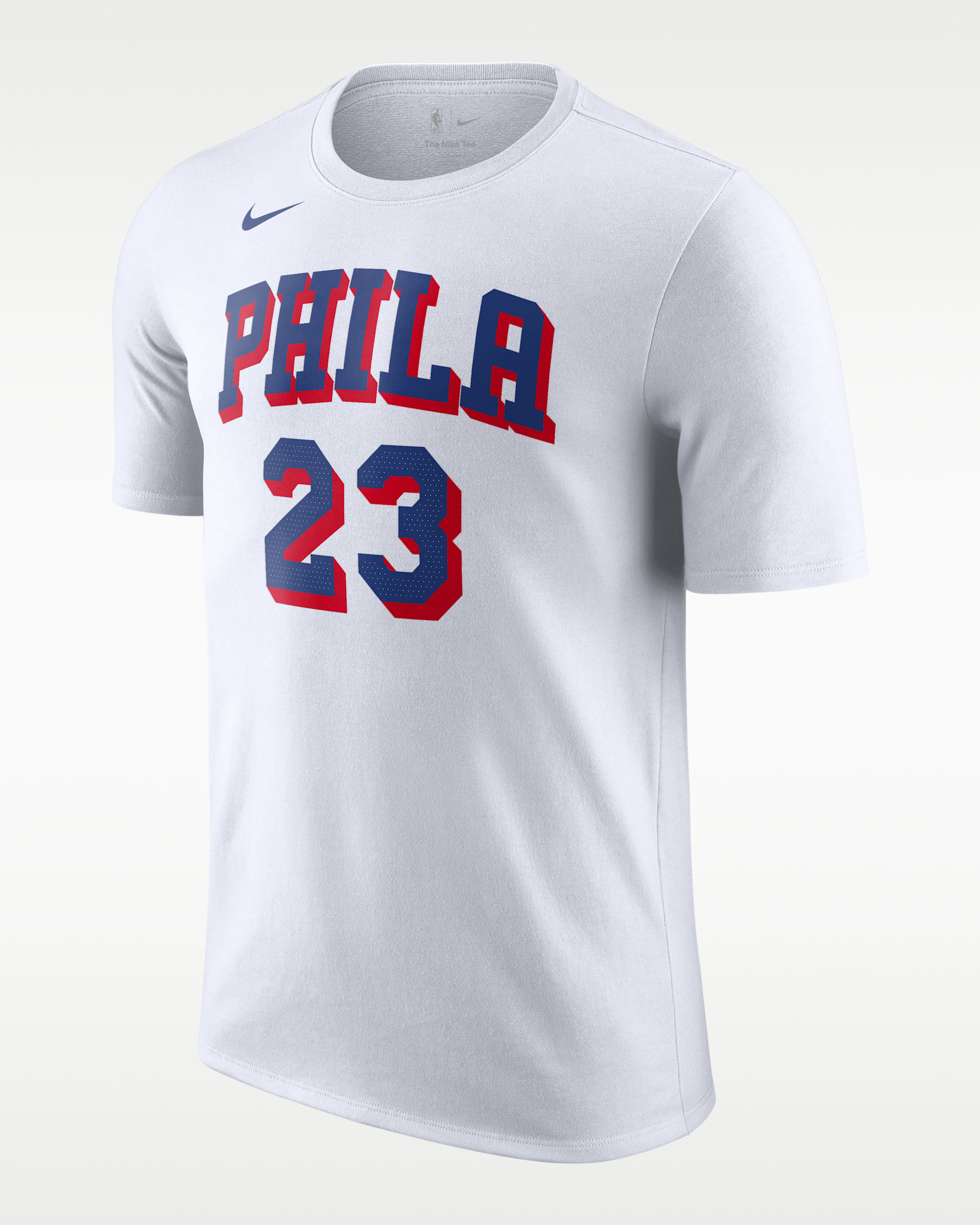 Philadelphia 76ers LeBron James Men's NBA Essential T-Shirt - White