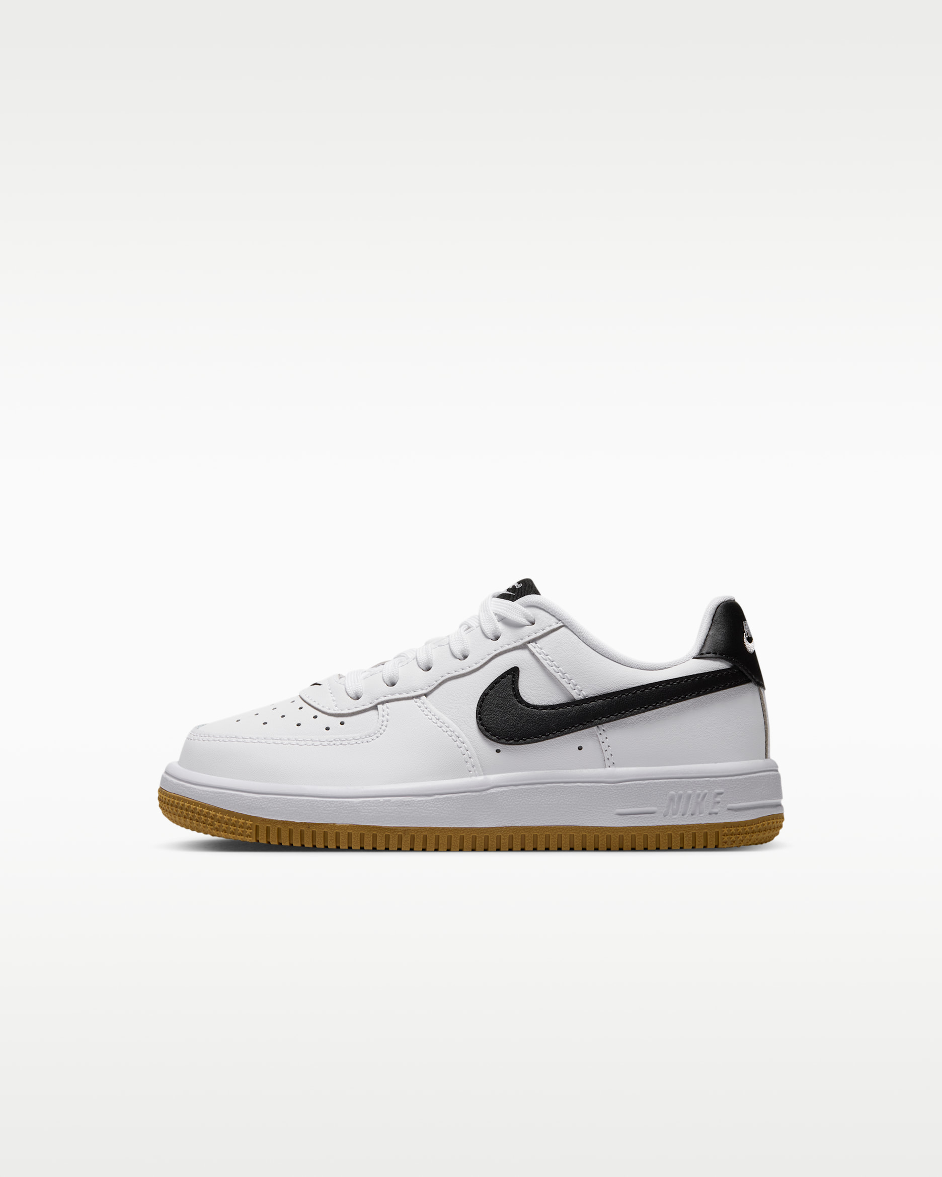 Nike Force 1 Low Little Kids' Shoes - White/Gum Light Brown/Black