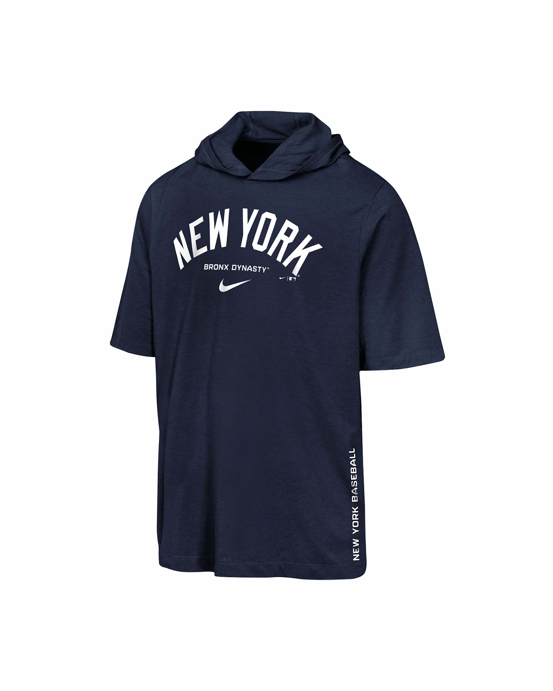 New York Yankees Big Kids' Nike Dri-FIT MLB Hooded T-Shirt - College Navy