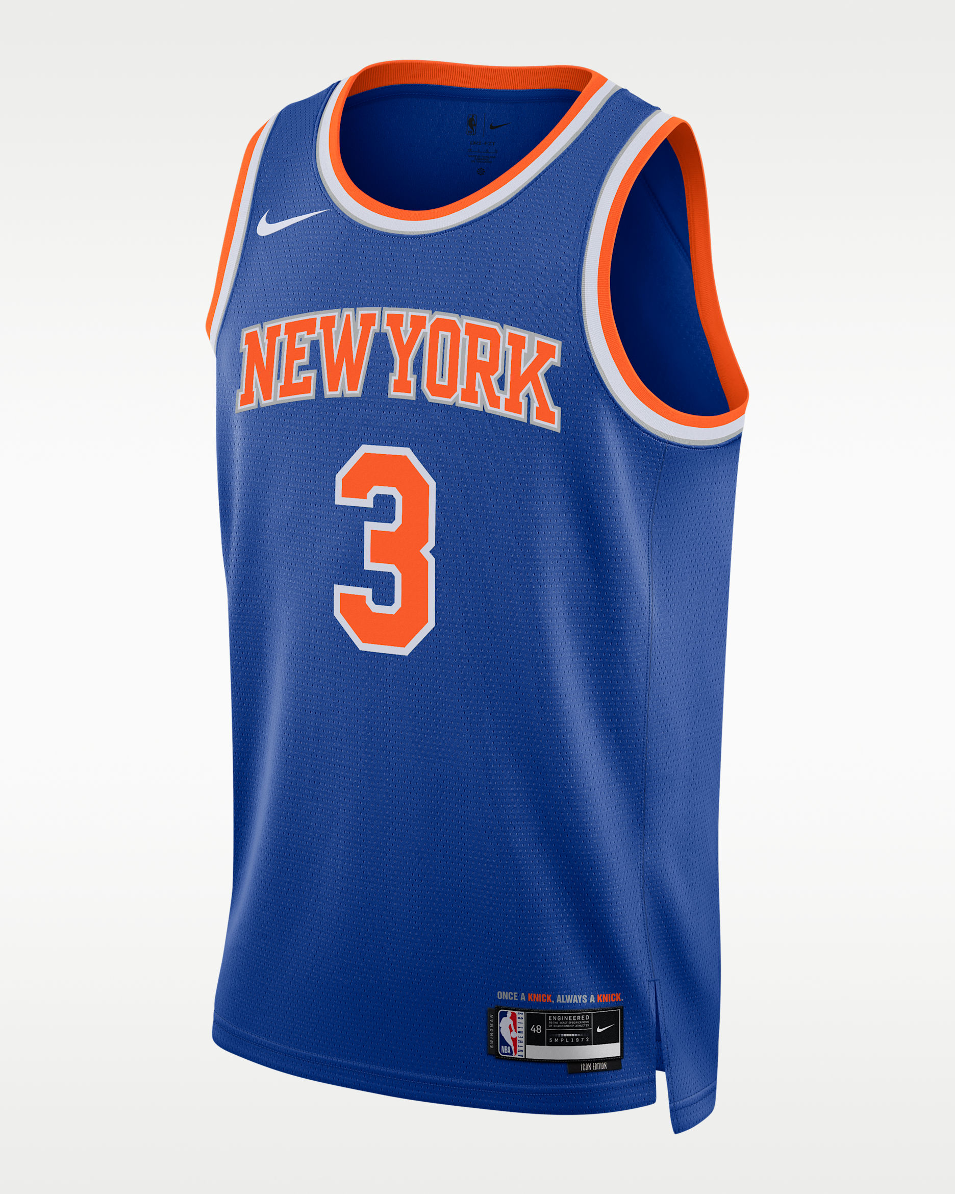 New York Knicks Icon Edition Men's Nike Dri-FIT NBA Swingman Jersey - Rush Blue