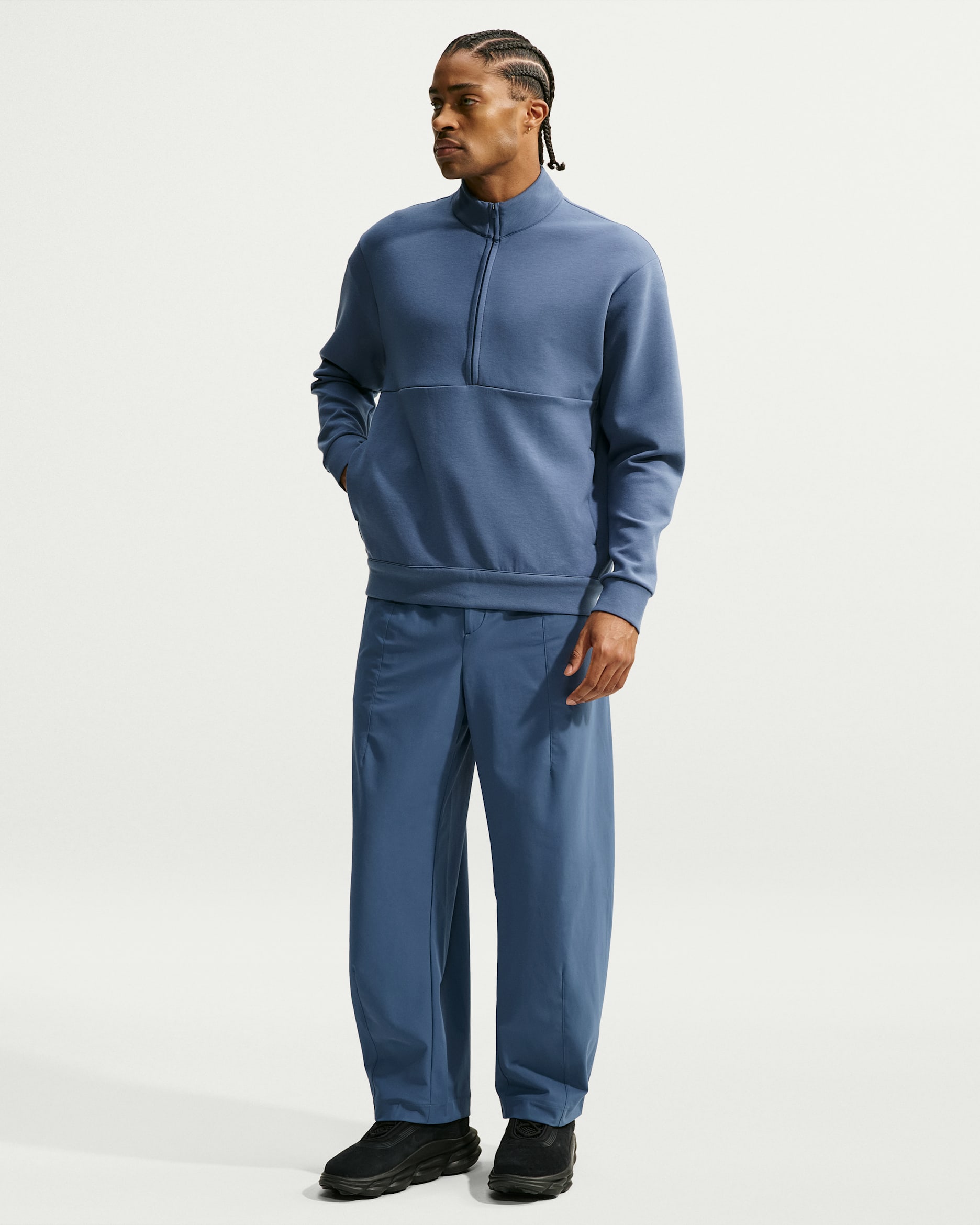 Nike 24.7 PerfectStretch Men's Dri-FIT UV Protection Barrel-Leg Pants - New Slate/Black/Midnight Navy