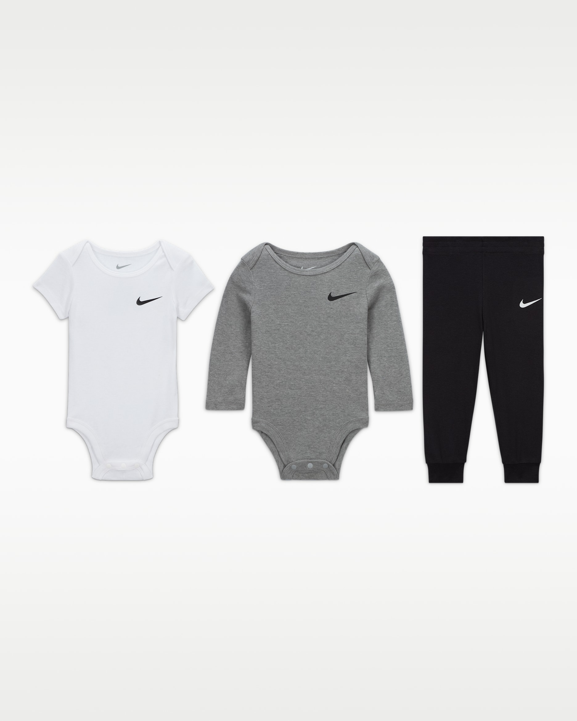 Nike Baby Essentials Baby (0-6M) 3-Piece Bodysuit and Pants Set - Black