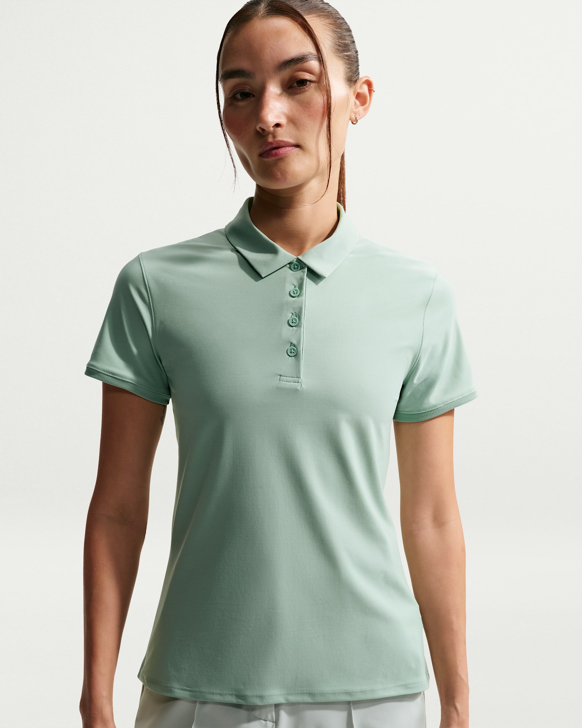 Nike Victory Women's Dri-FIT Short-Sleeve Golf Polo - Steam/White