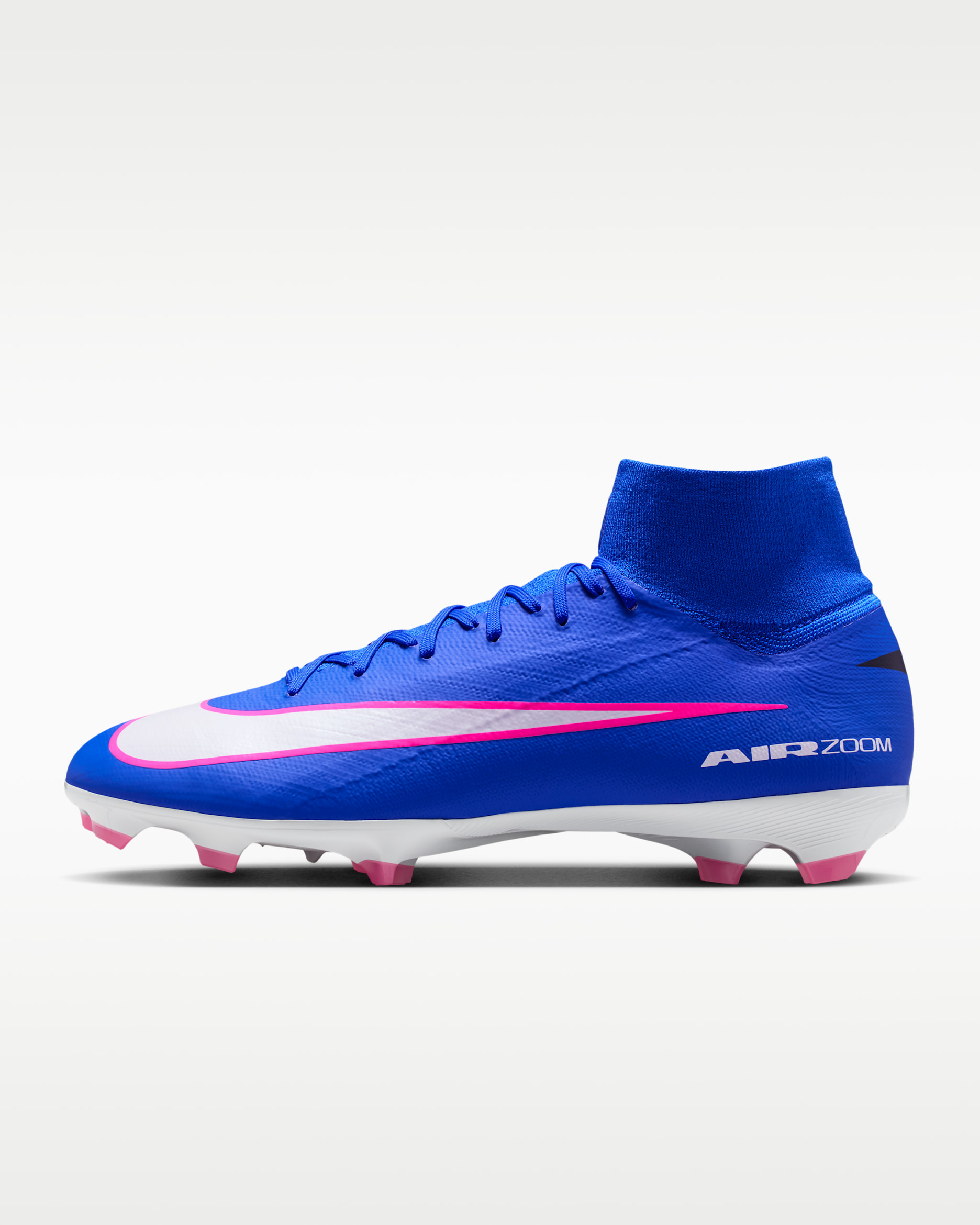 Nike Mercurial Superfly 10 Pro Firm-Ground High-Top Football Boot - Racer Blue/White
