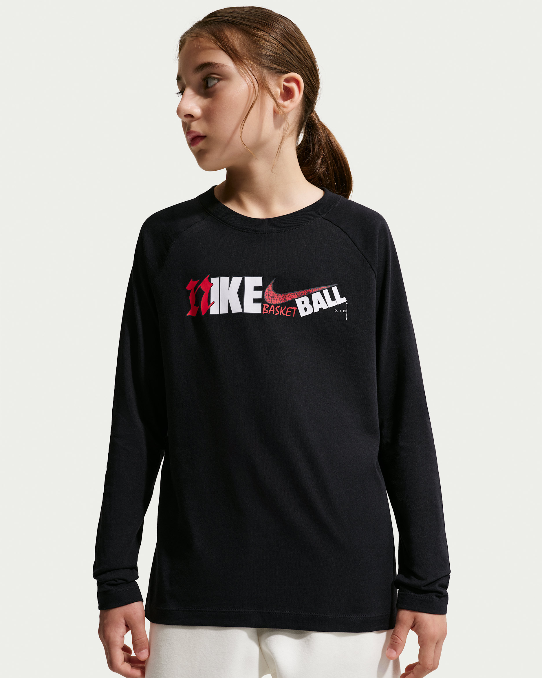 Nike Kids' Long Sleeve Tee - Black