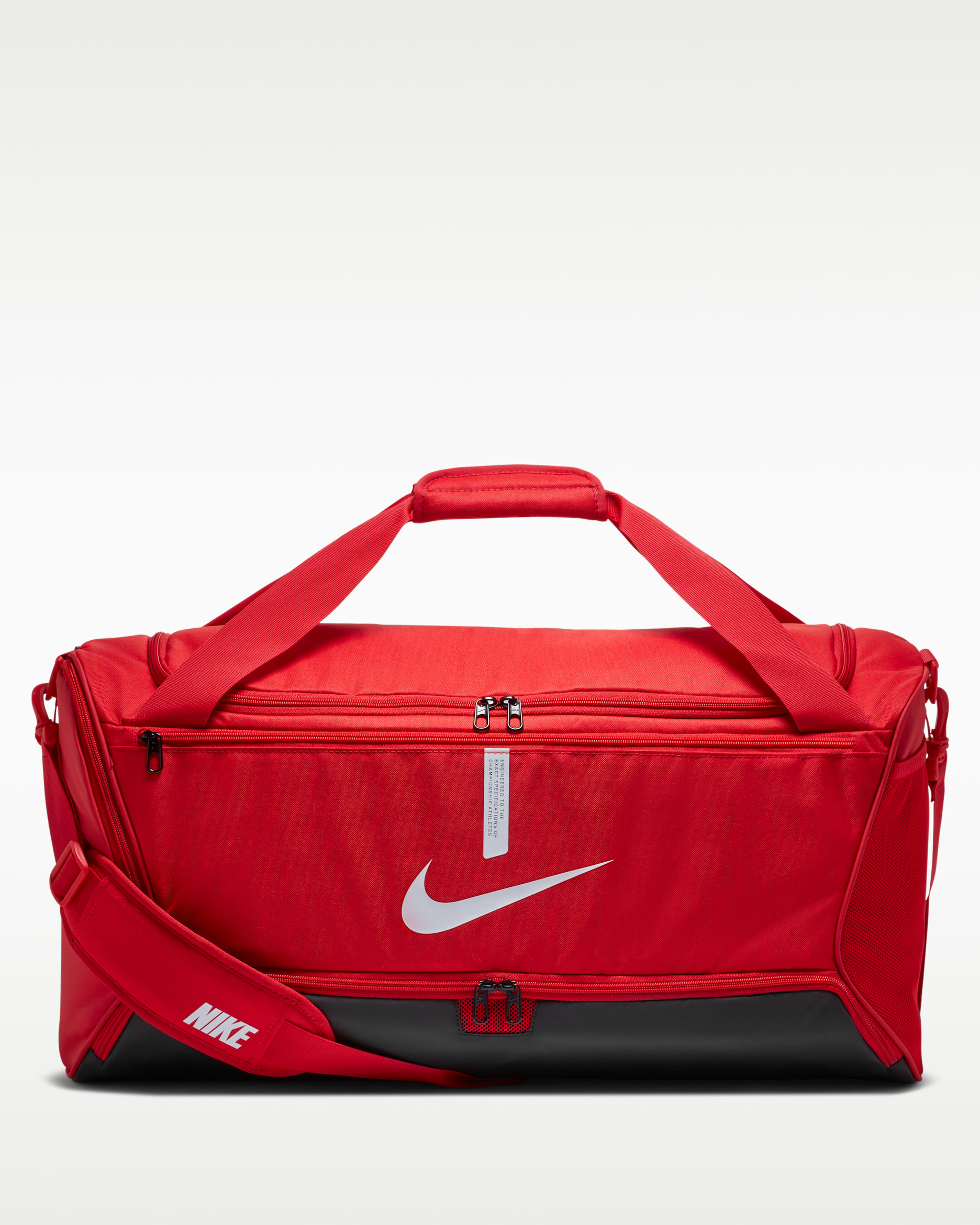 Nike Academy Team Football Duffel Bag (Medium, 60L) - University Red/Black/White