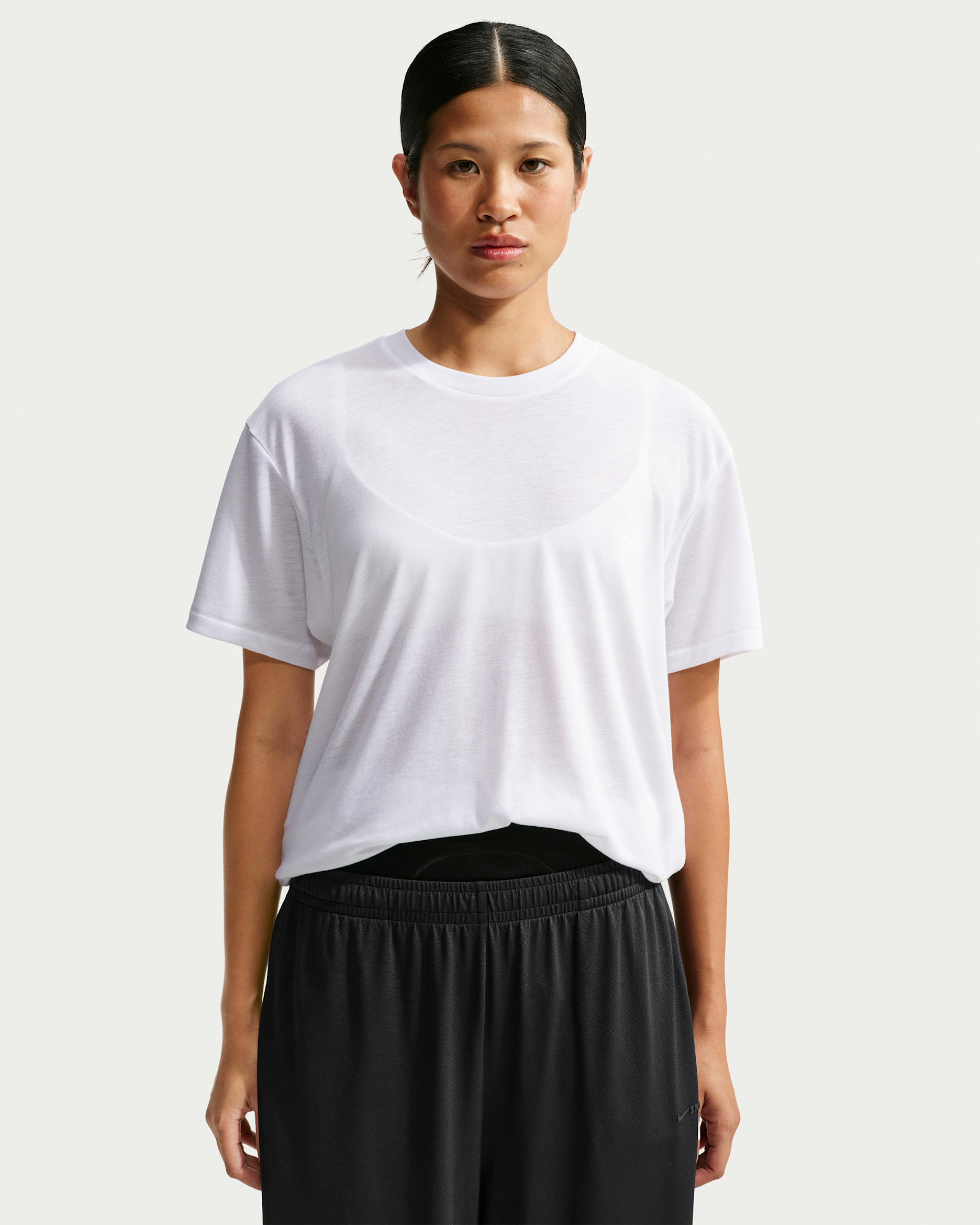 NikeSKIMS Performance Cotton Blend Camiseta de manga corta oversize - Mujer - NSKM Snow