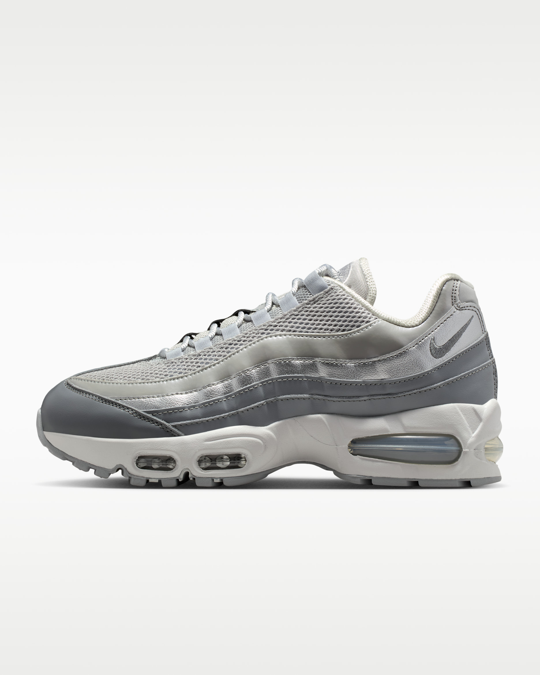Nike Air Max 95 Big Bubble SE-sko til kvinder - Grey Fog/Particle Grey/Photon Dust/Metallic Silver