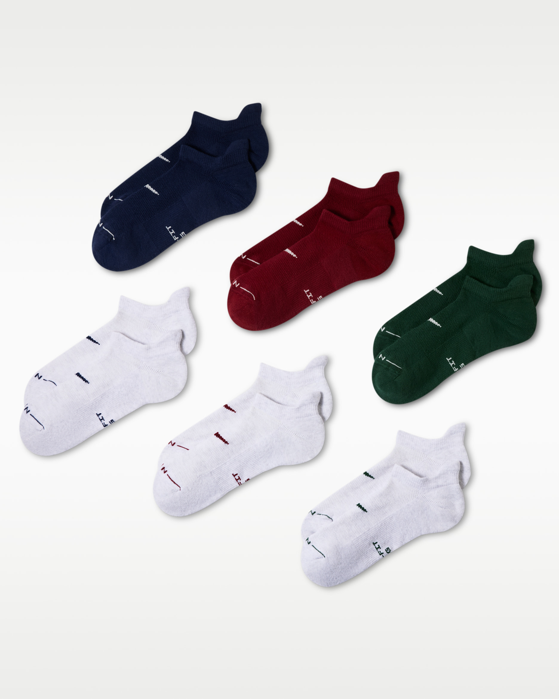 Nike Everyday Elevated No-Show Socks (6 Pairs) - Multi-Color