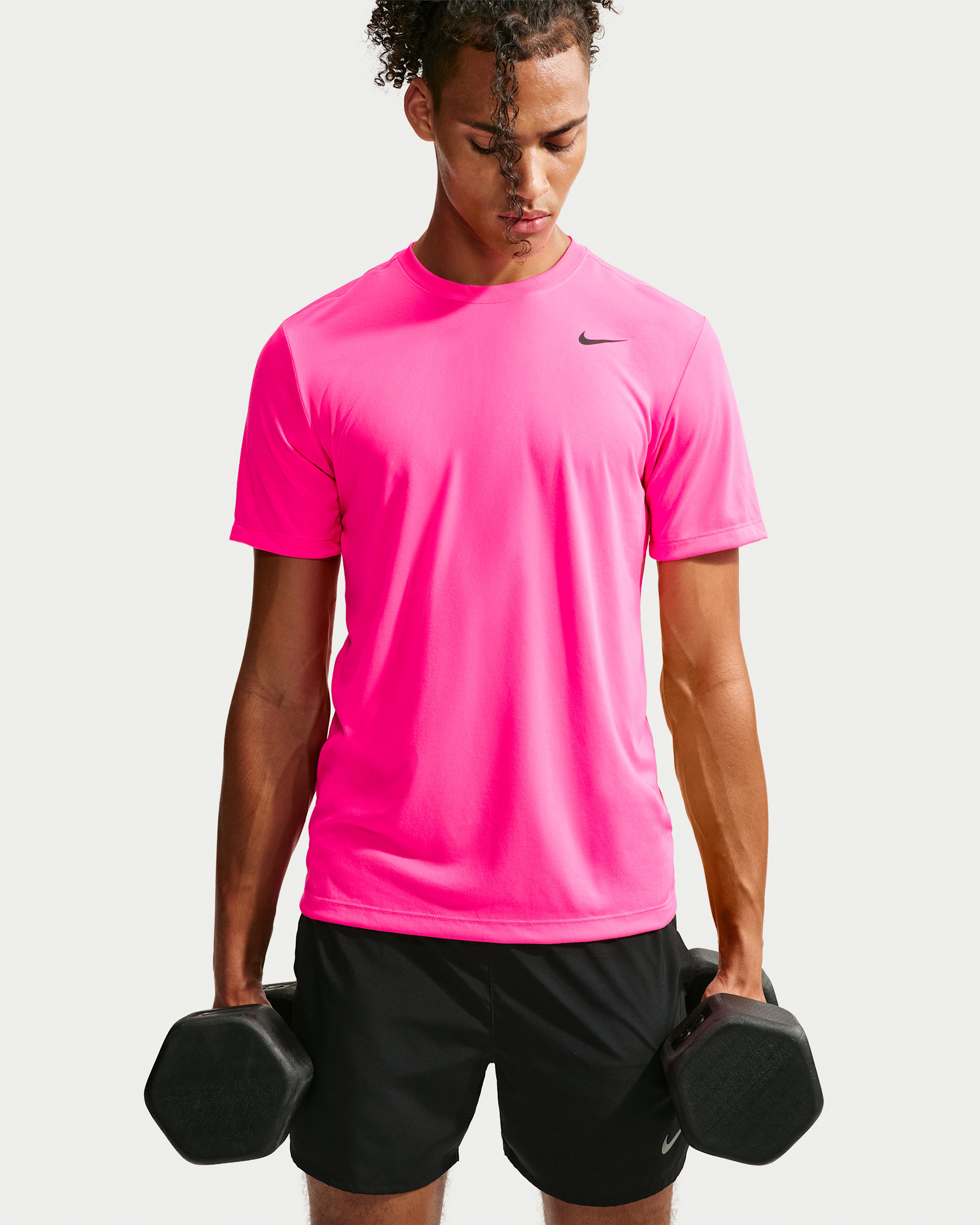 Nike Dri-FIT Legend Men's Fitness T-Shirt - Hyper Pink/Black