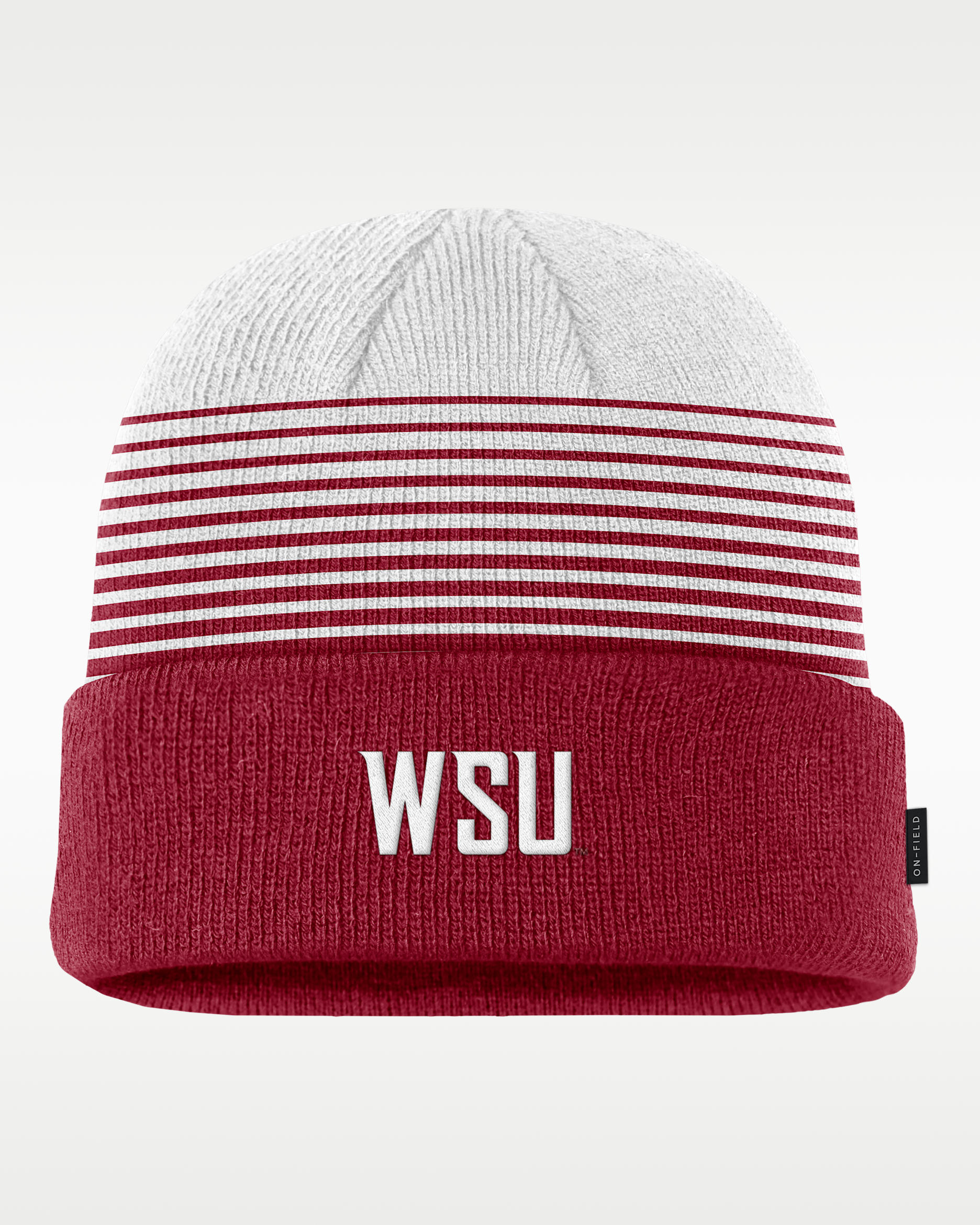 Washington State Sideline Terra Men's Nike College Cuffed Beanie - Team Crimson