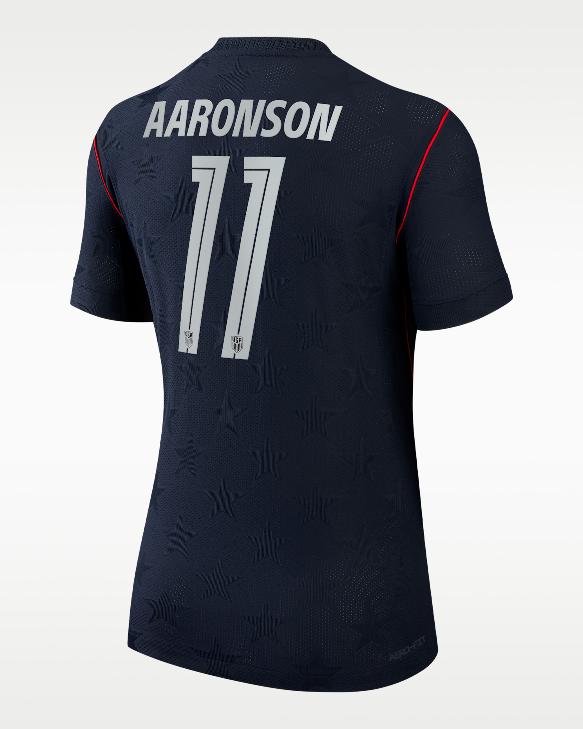 Brenden Aaronson USMNT 2026 Match Away Women's Nike Aero-FIT Soccer Jersey - College Navy