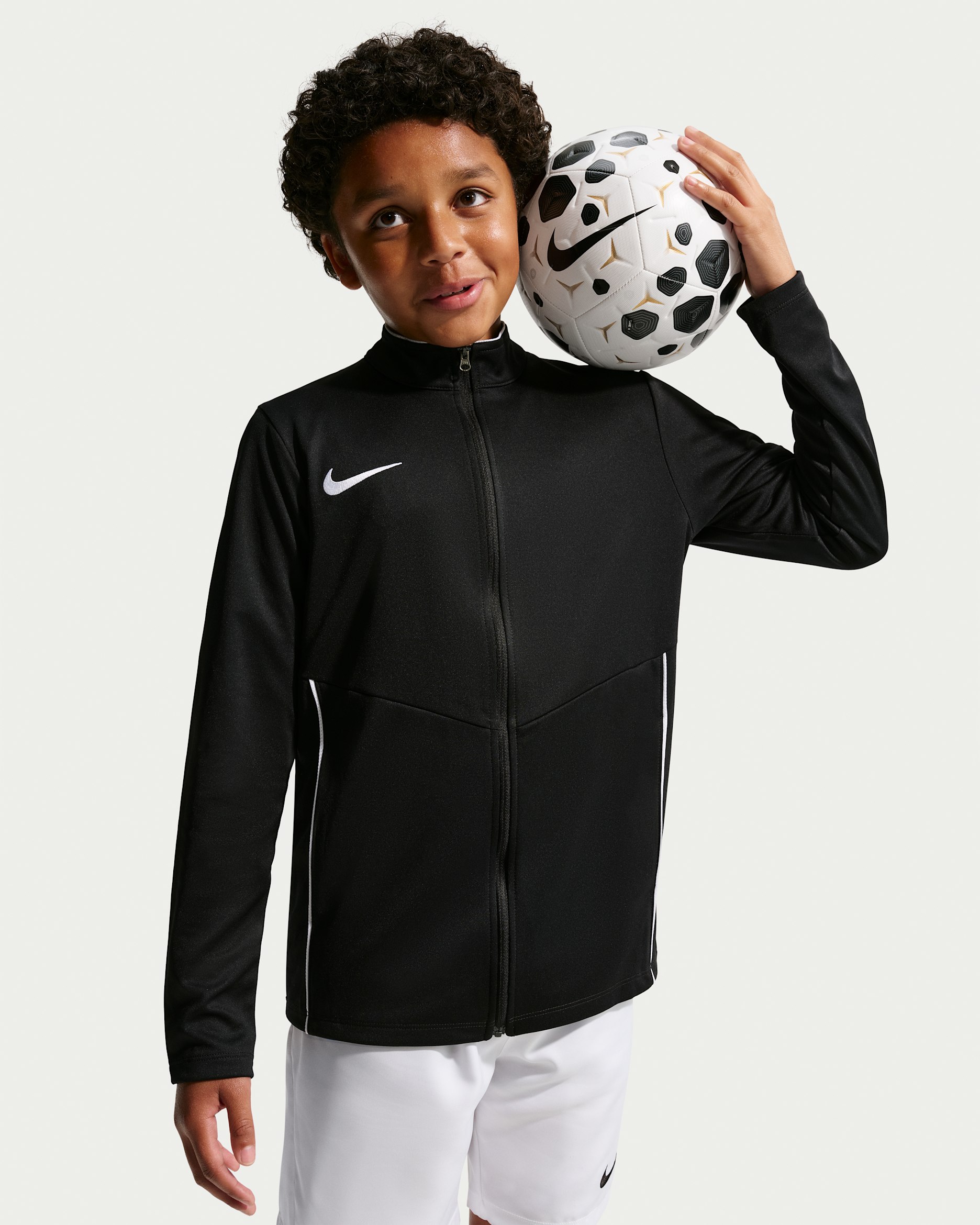 Nike Park26 Older Kids' Dri-FIT Football Tracksuit Jacket - Black/White/White