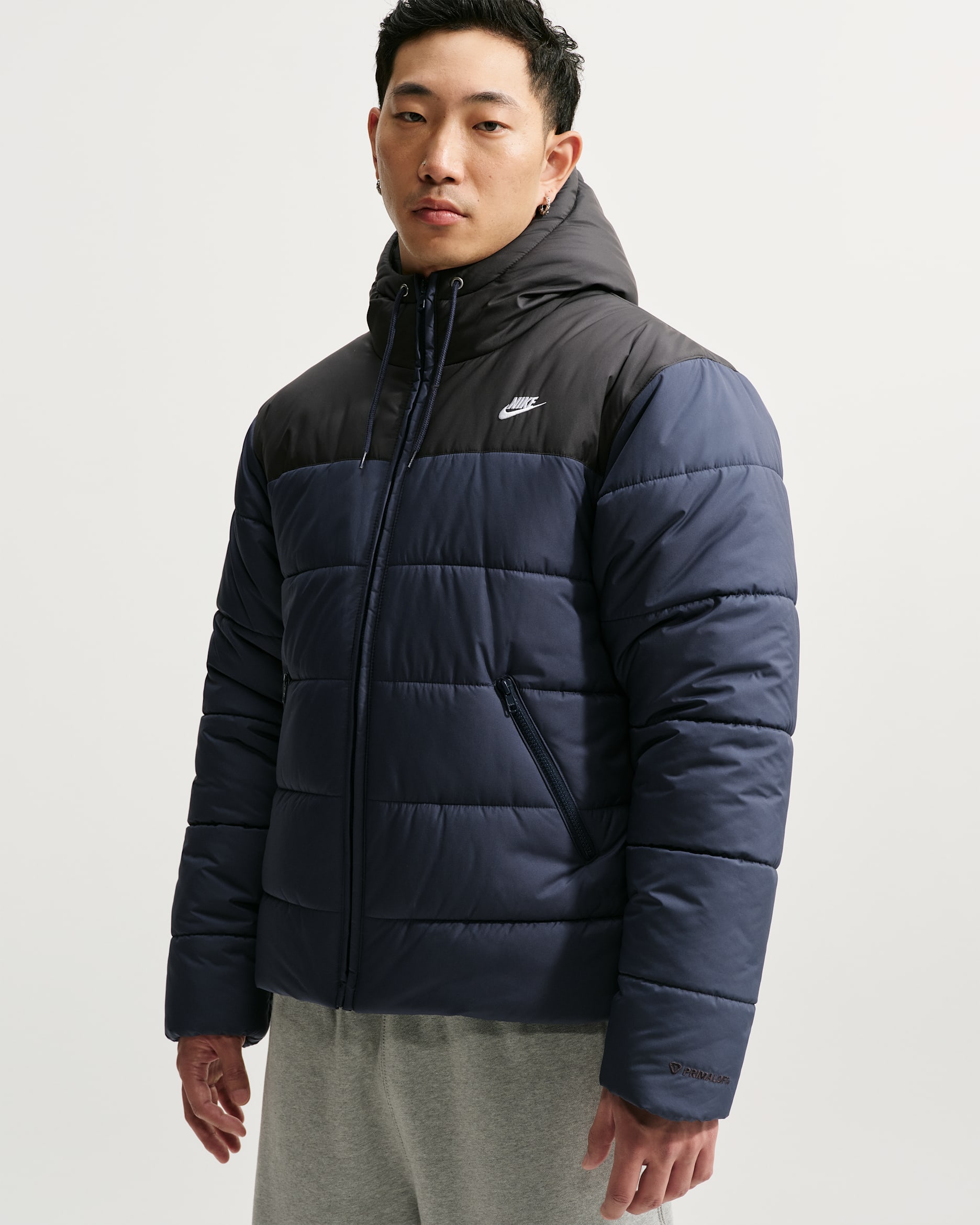 Nike Sportswear PrimaLoft® Men's Therma-FIT Loose Puffer Jacket - Obsidian/Black/White