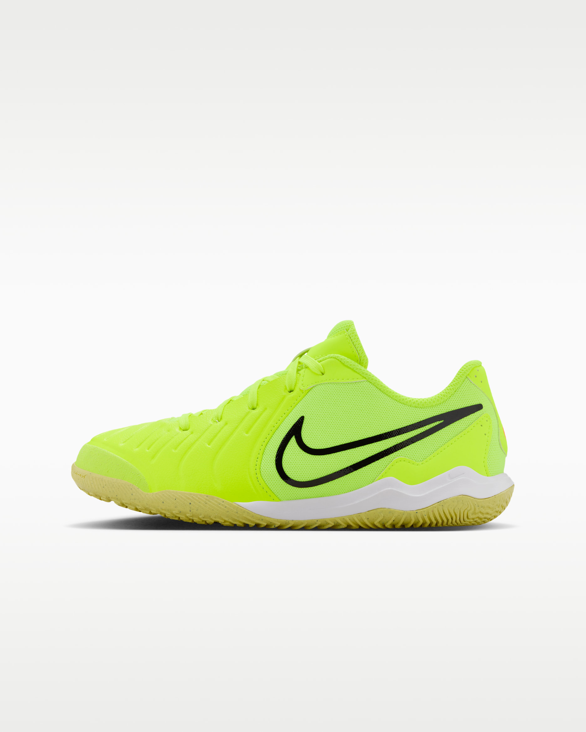 Nike Jr. Tiempo Legend 10 Academy Little/Big Kids' Indoor/Court Low-Top Soccer Shoes - Volt/Black