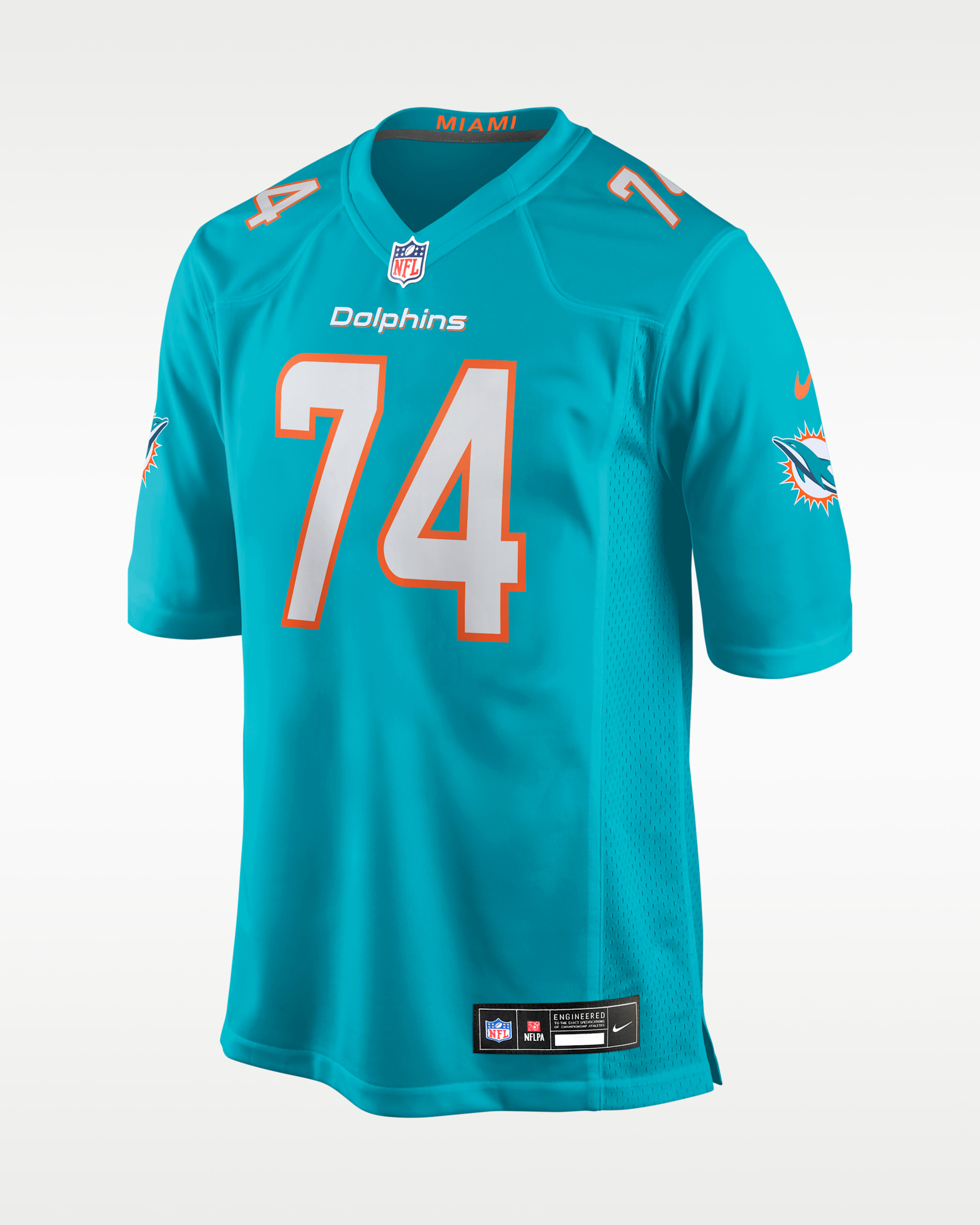 Kadyn Proctor Miami Dolphins Men's Nike NFL Game Jersey - Aqua