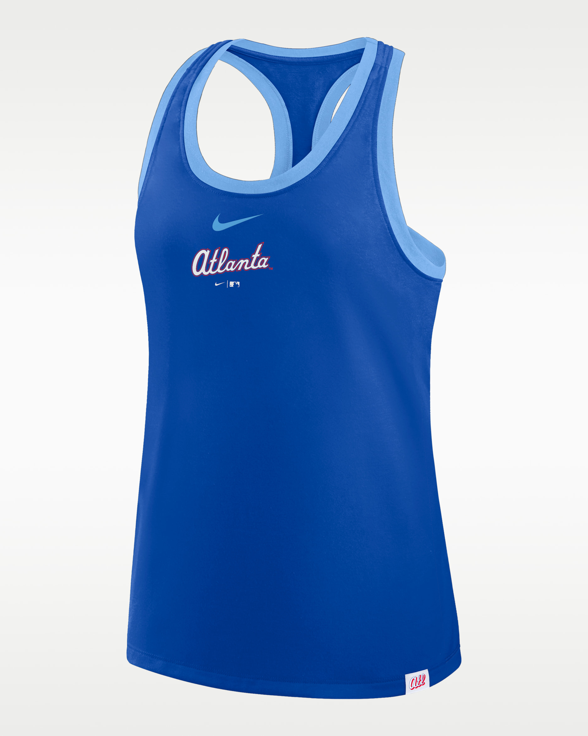 Atlanta Braves Script City Connect Women's Nike MLB Racerback Tank Top - Royal