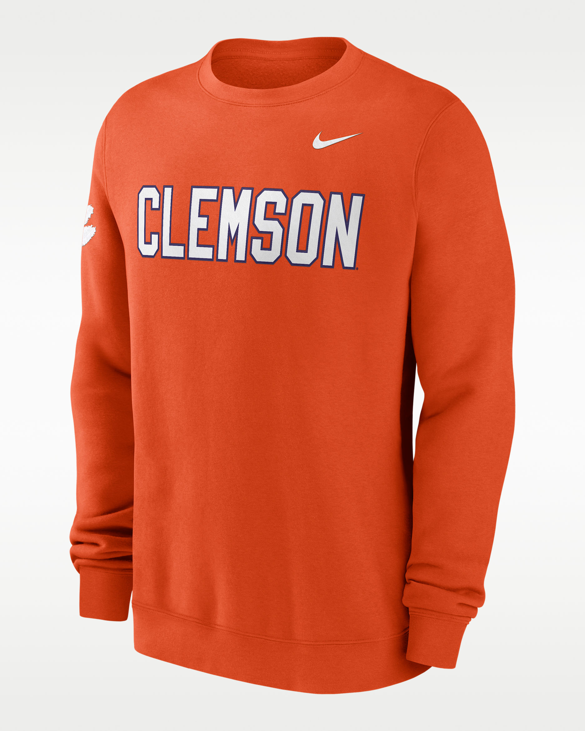 Clemson Sideline Club Men's Nike College Pullover Crew - University Orange