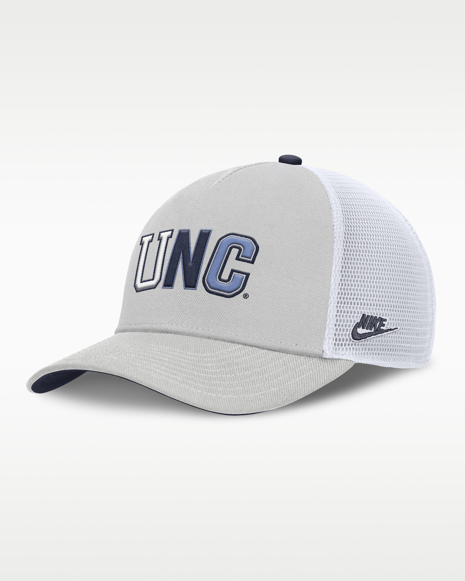 North Carolina Legacy Basketball Rise Men's Nike College Trucker Adjustable Hat - Grey