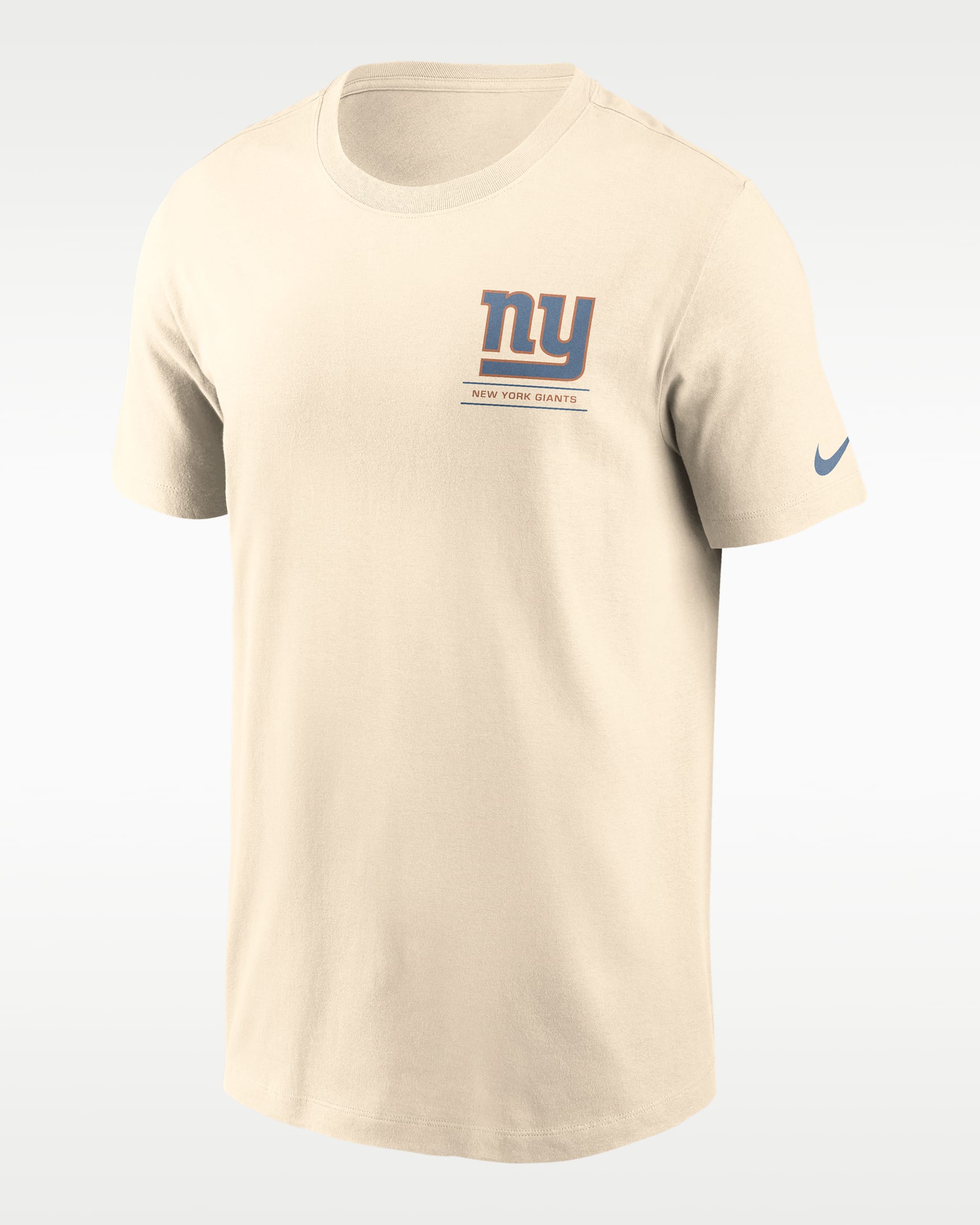 Playera Nike de la NFL para hombre New York Giants Essential Vintage Mod - Natural