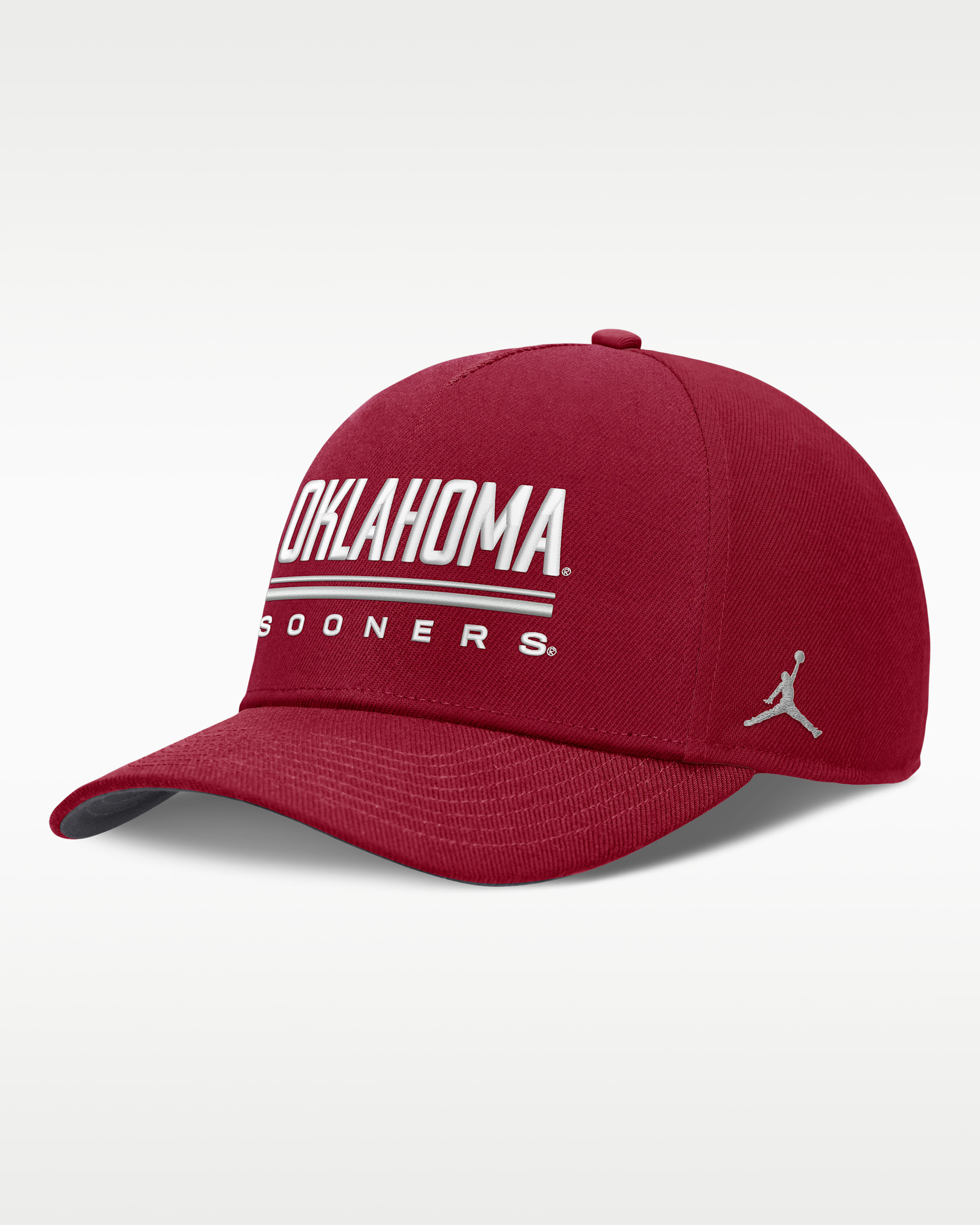 Oklahoma Sideline Practice Rise Men's Jordan Brand Dri-FIT College Adjustable Hat - Crimson