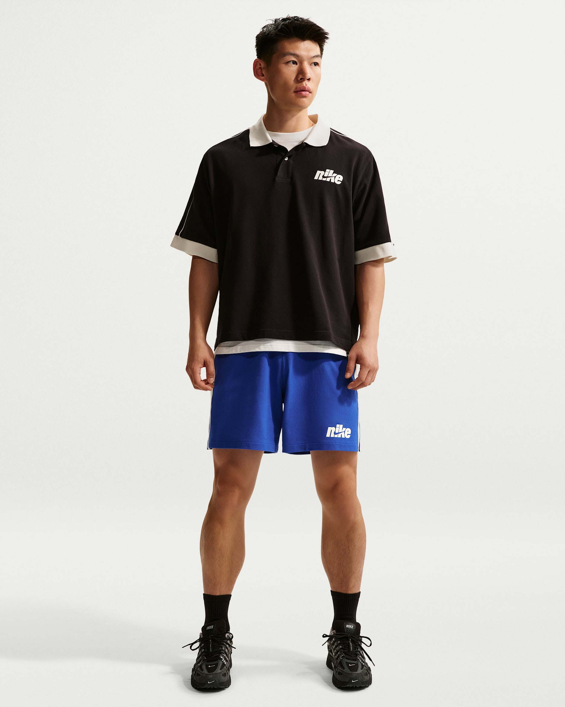 Nike Sportswear Club 男款針織 Flow 短褲 - Game Royal/Sail/Sail/University Red