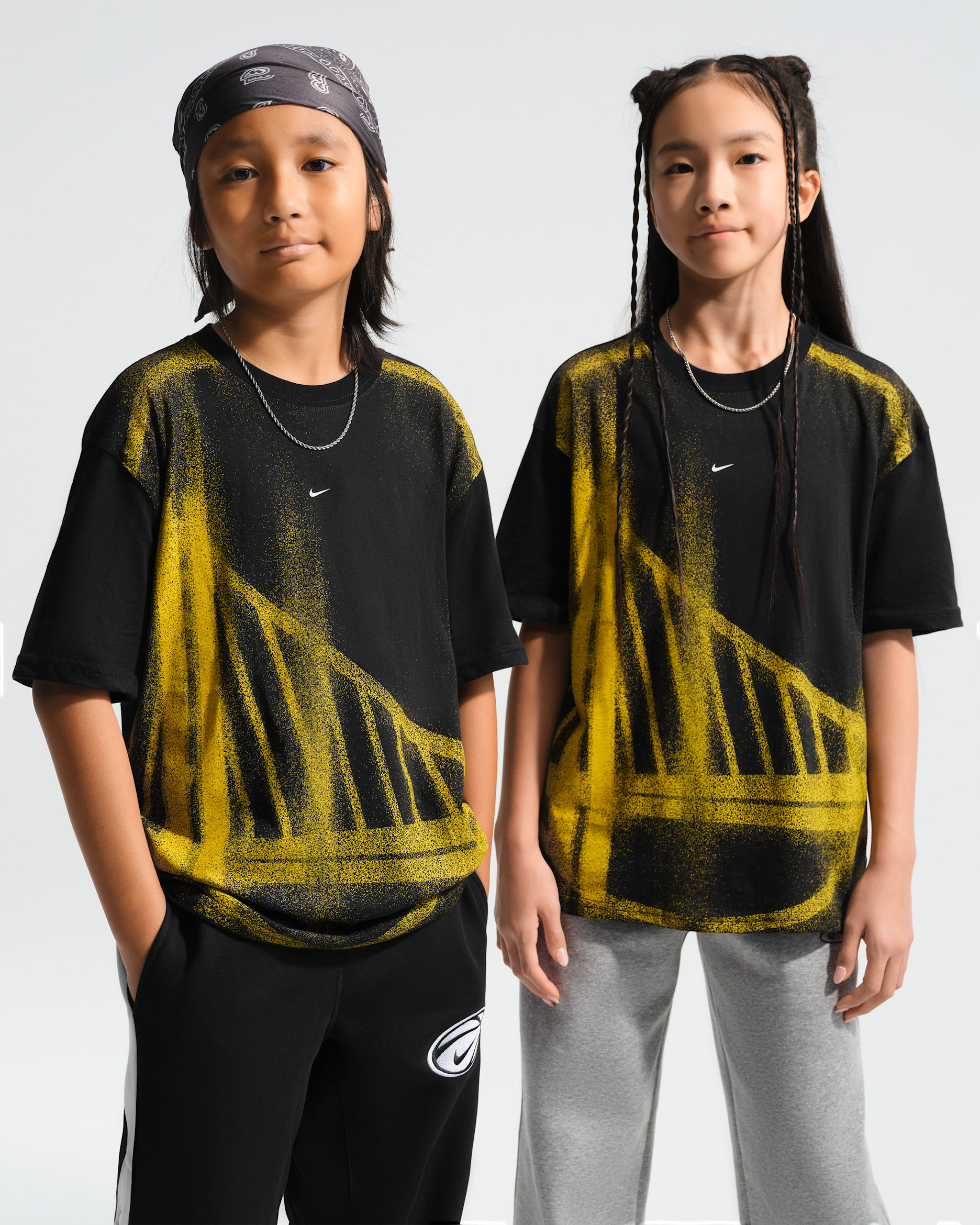 Golden State Warriors Nike Edge 26 Big Kids' Short-Sleeve T-Shirt - Black