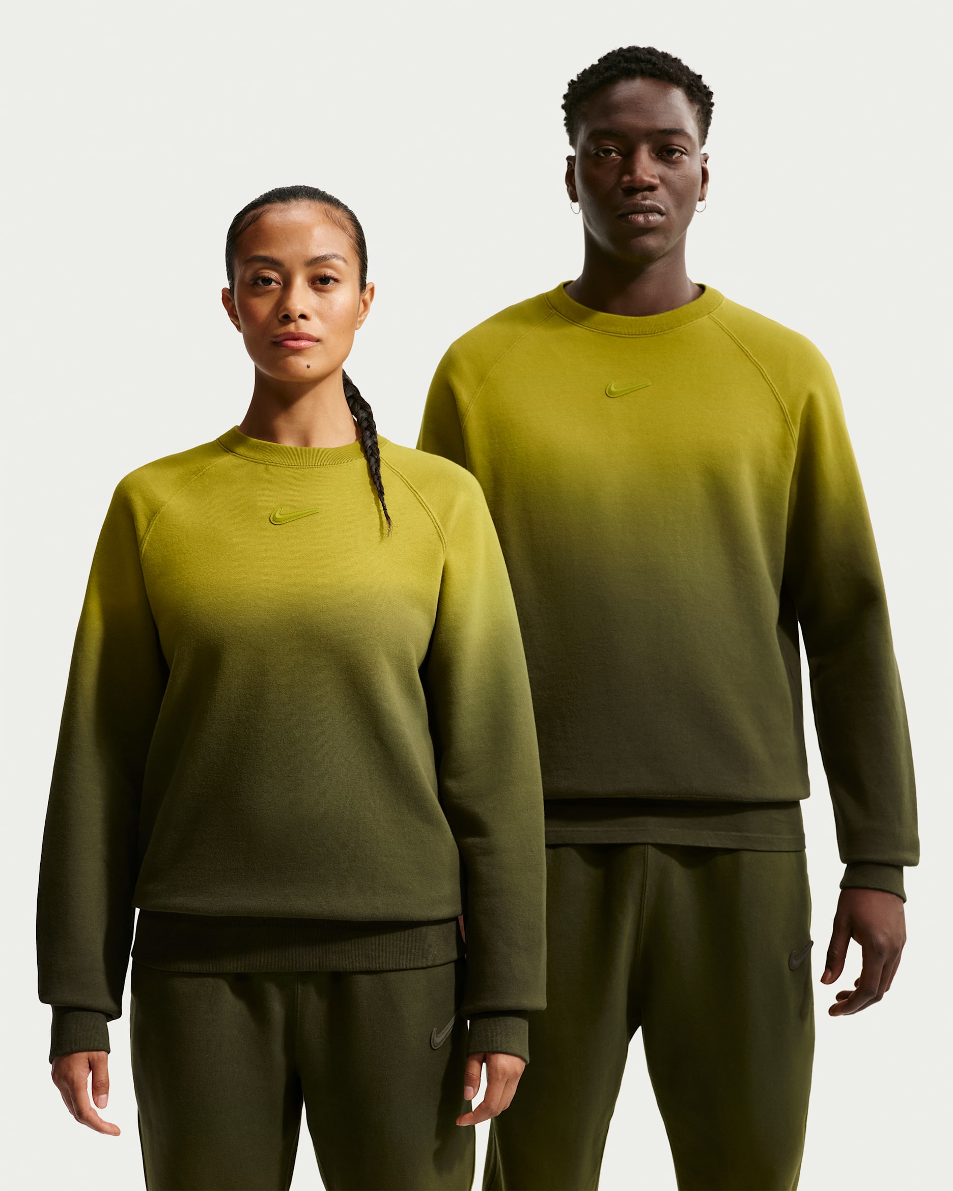 NOCTA CS-crewtrøje i fleece til mænd - Moss/Medium Olive/Moss