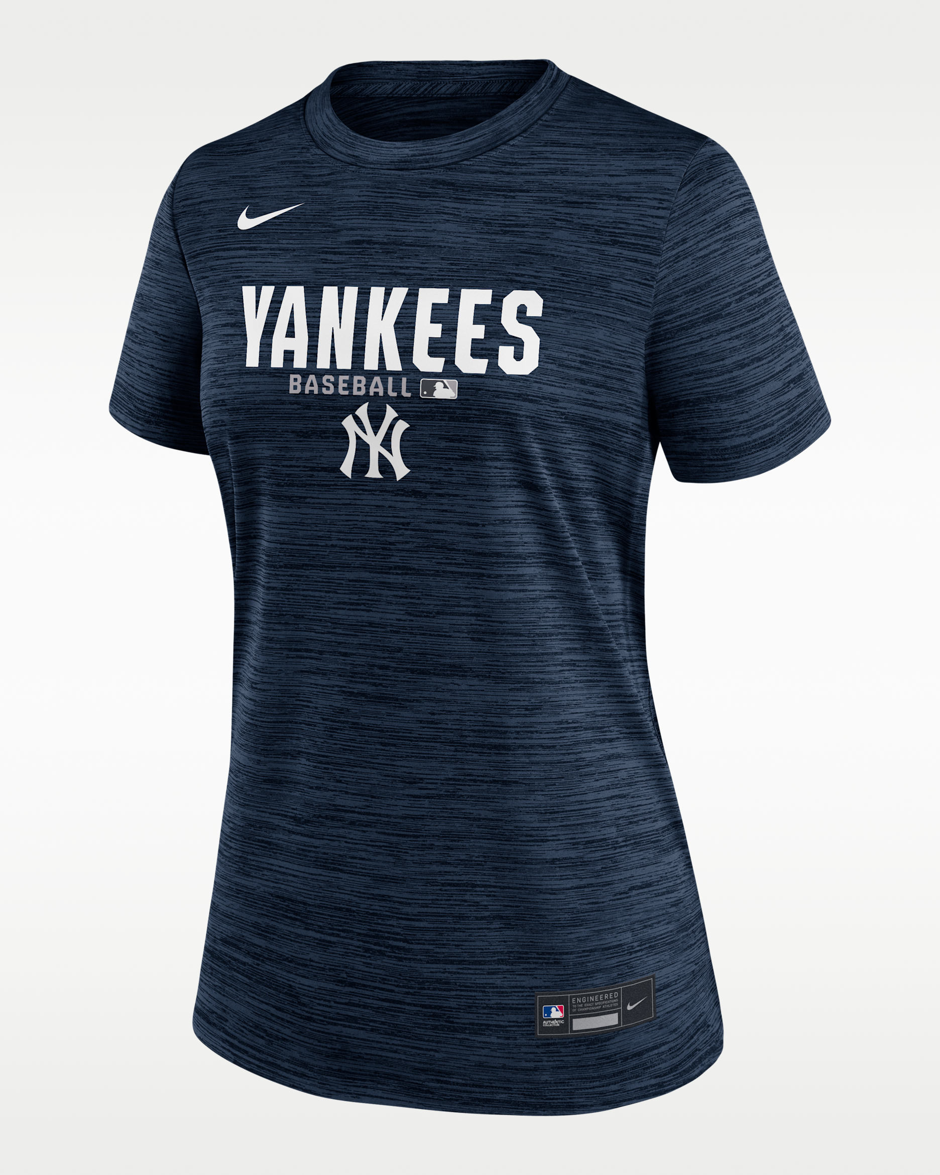 Playera Nike Dri-FIT de la MLB para mujer New York Yankees Authentic Collection Velocity - Azul marino