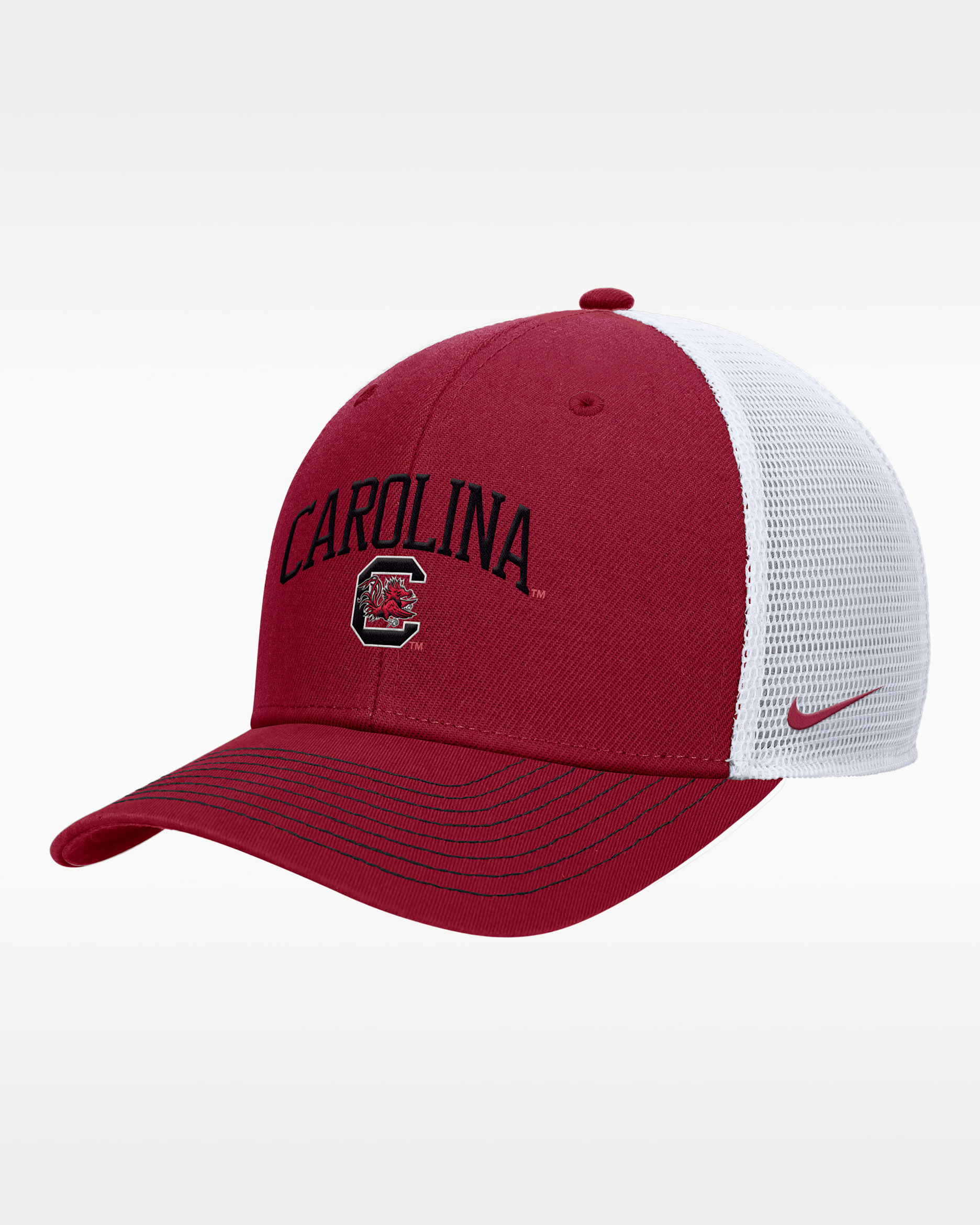 South Carolina Rise Men's Nike College Trucker Adjustable Hat - Garnet