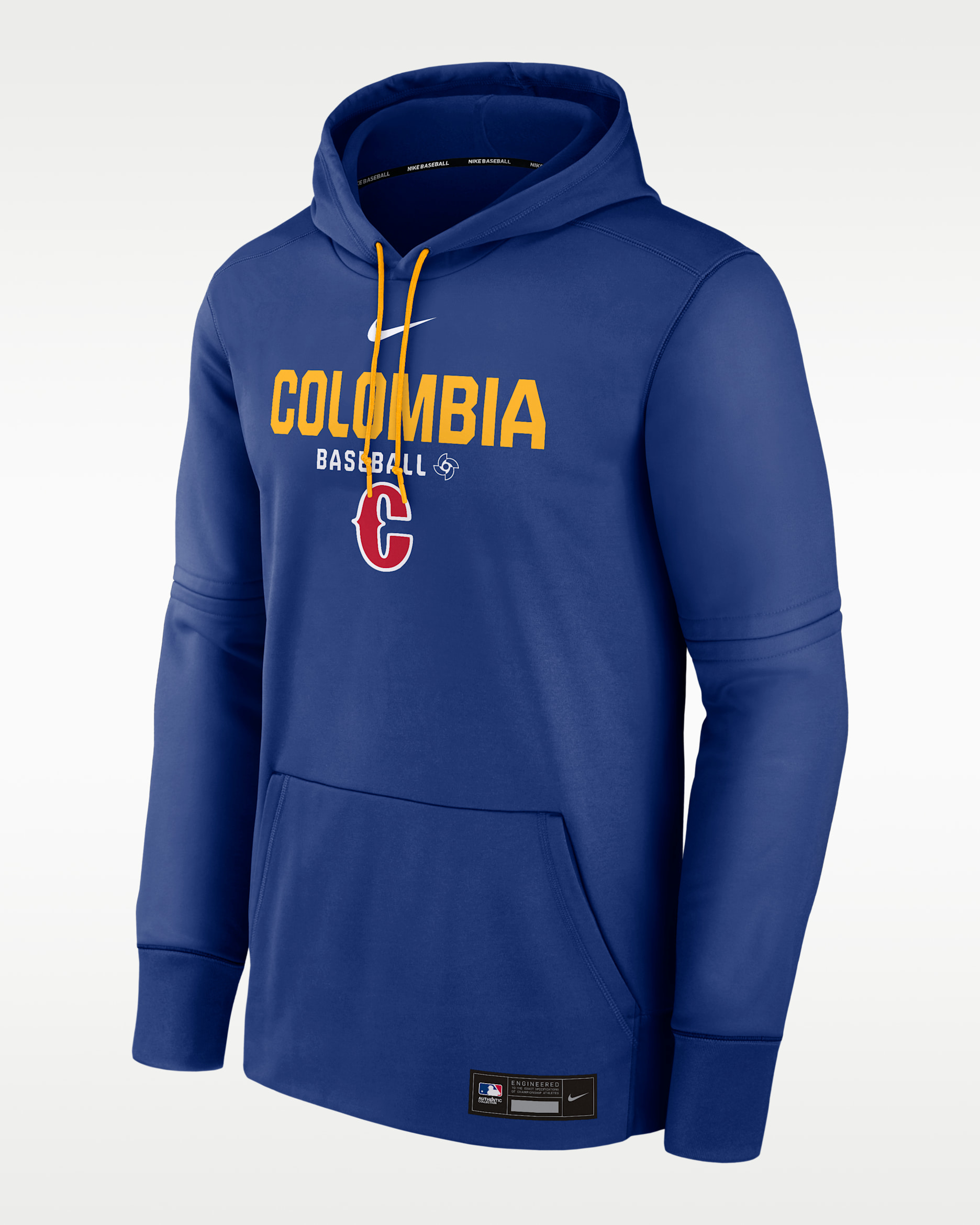 Colombia National Baseball Team 2026 World Baseball Classic Authentic Collection Men's Nike Therma Pullover Hoodie - Royal