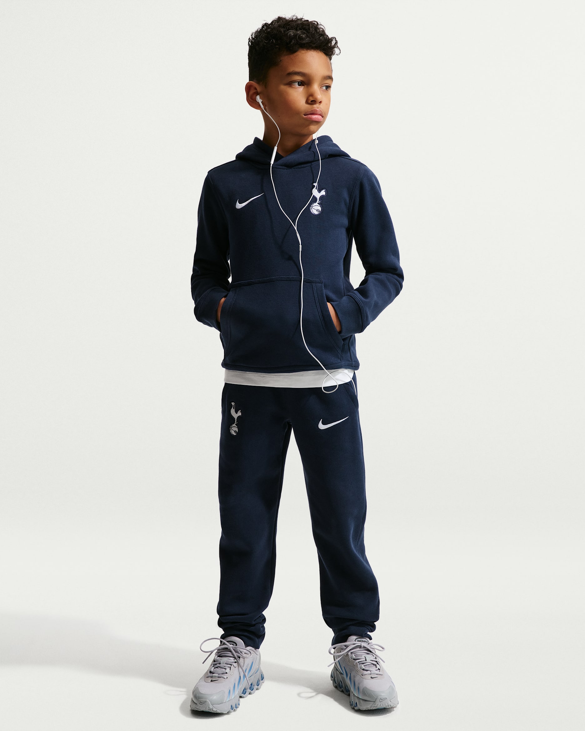 Tottenham Hotspur Club Fleece Nike voetbaljoggingbroek voor jongens - Obsidian/Wit