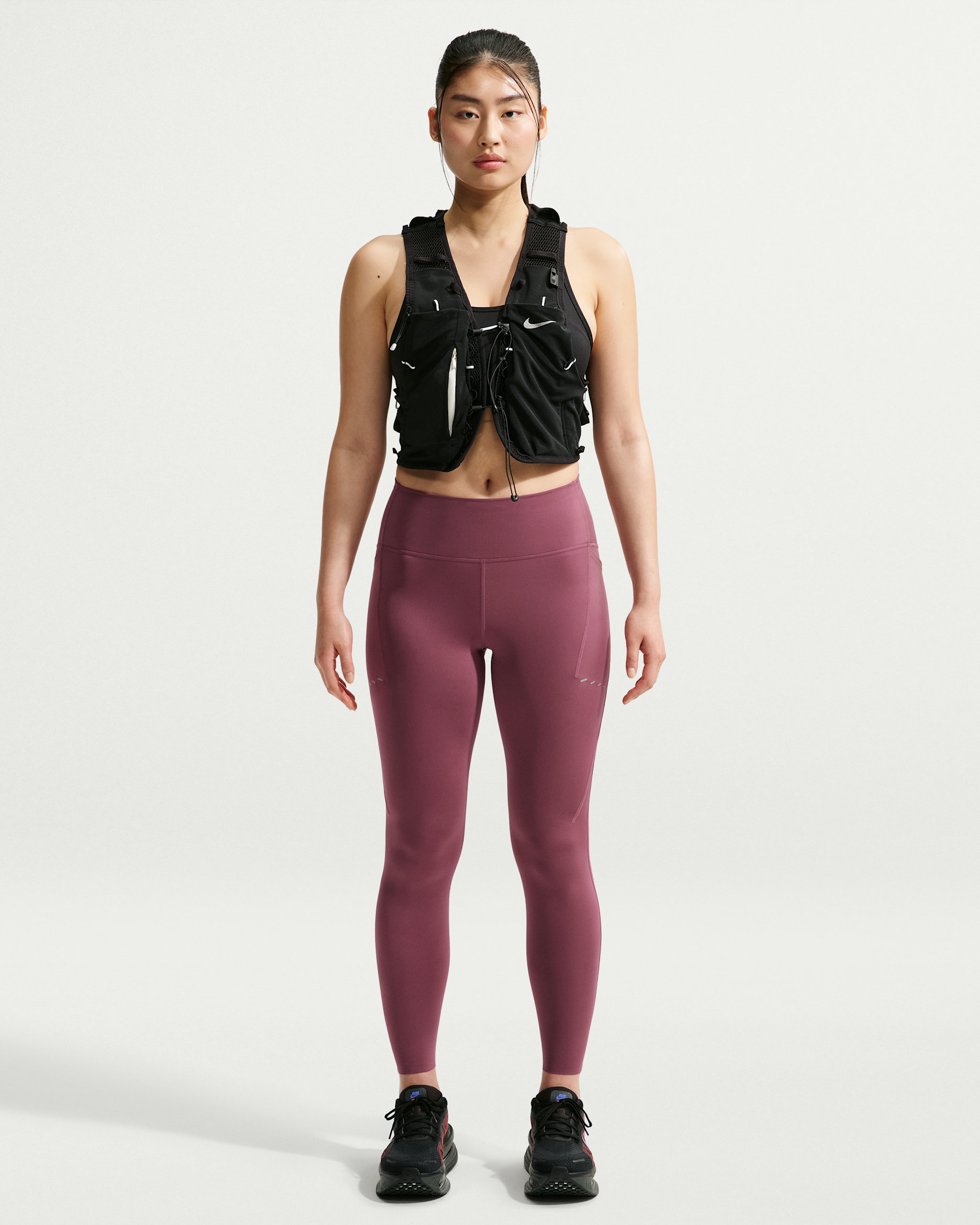 Legging de running 7/8 taille haute avec poches Nike Swift pour femme - Pink Smoke