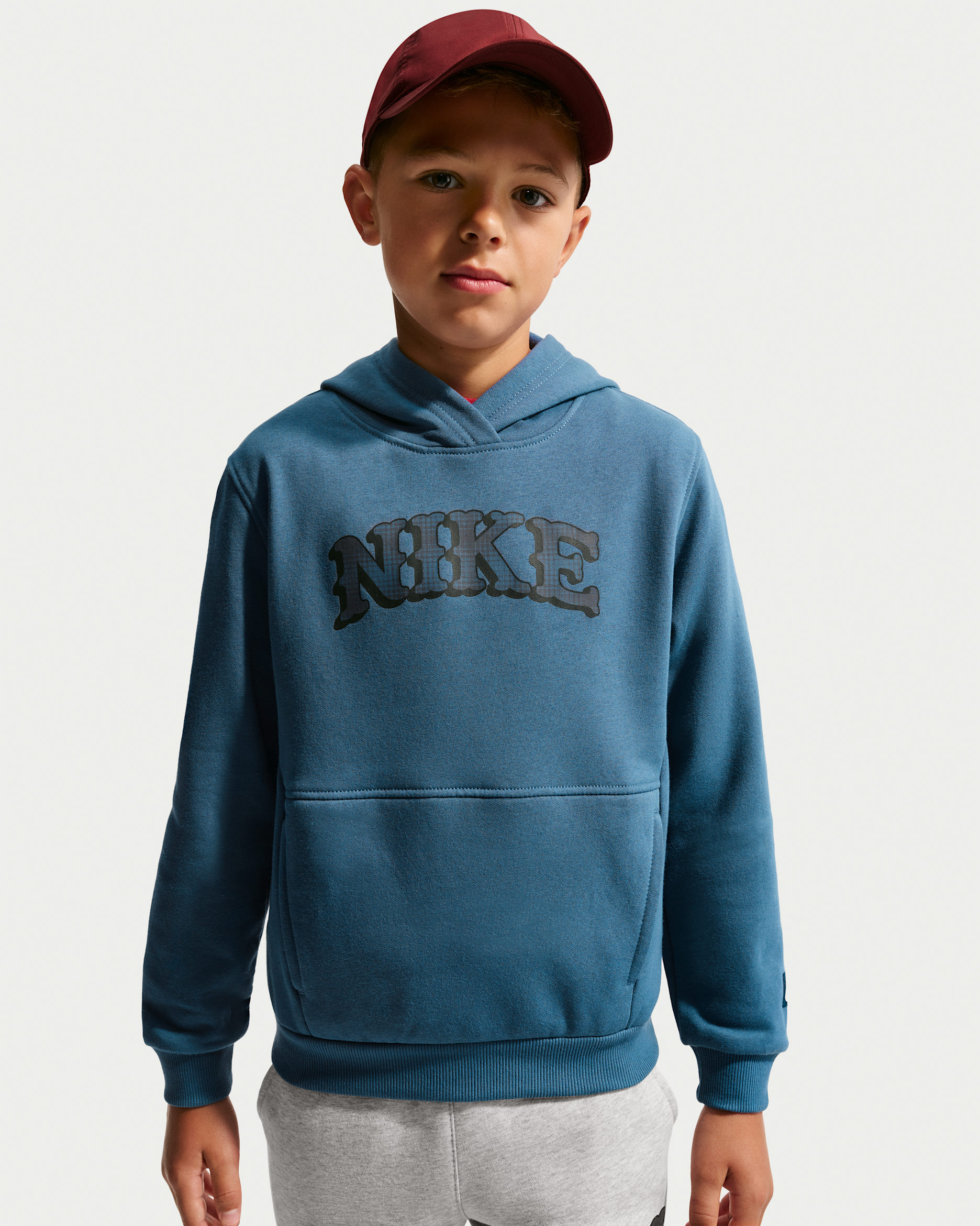 Nike Sportswear Club Big Kids' Fleece Hoodie - New Slate