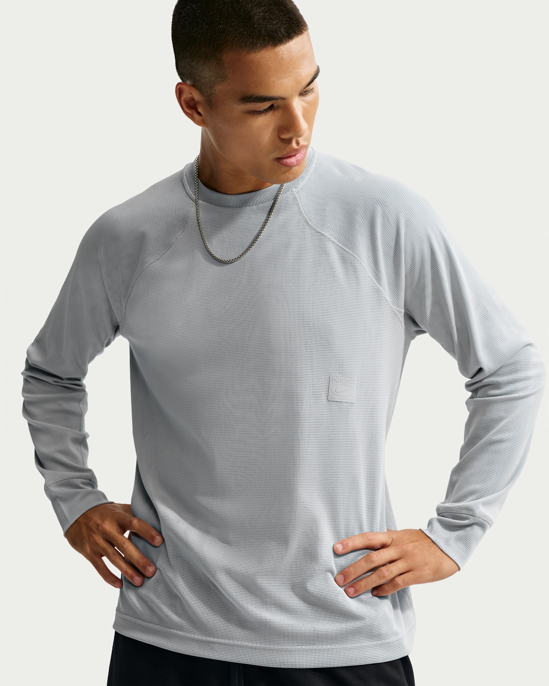 Nike Men's N.A.C. Dri-FIT Long-Sleeve Top - Light Smoke Grey/Light Smoke Grey
