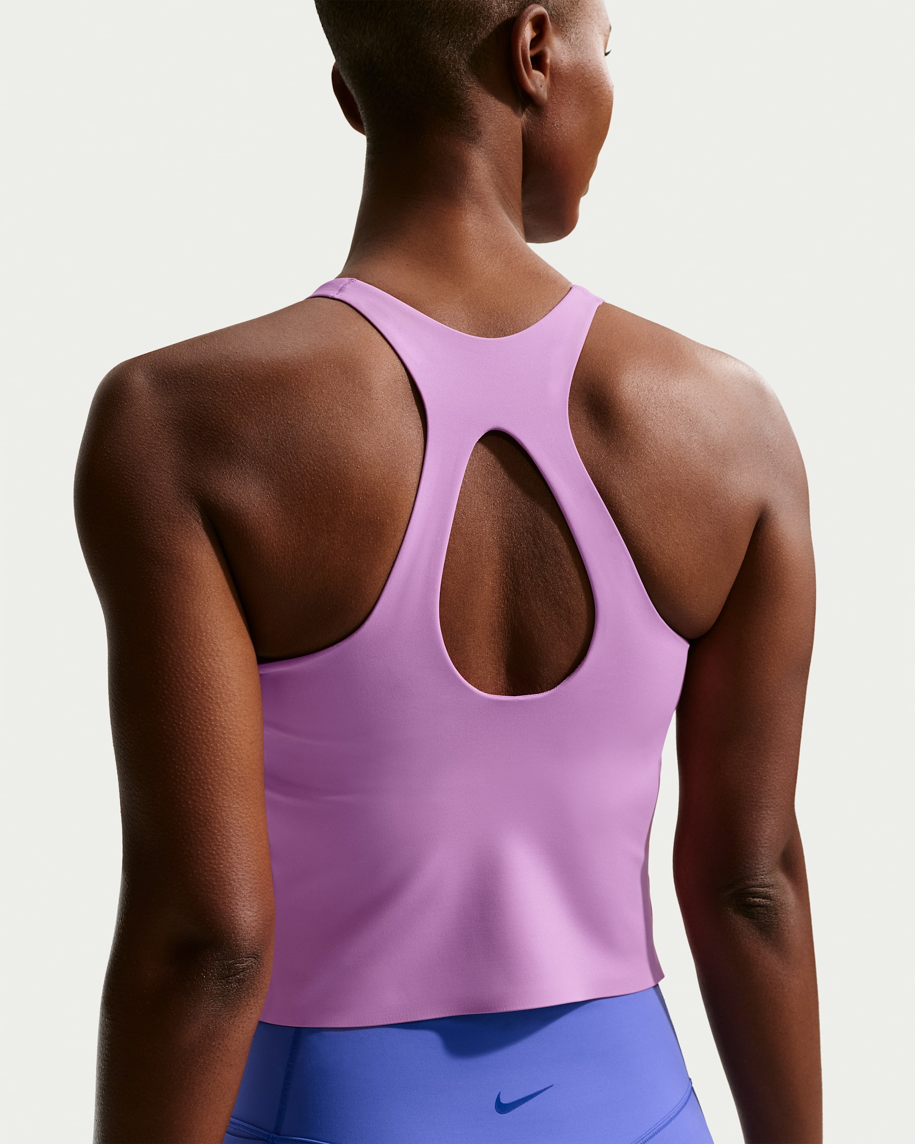 Nike Universa Women's Medium-Support Padded Sports Bra Tank - Light Magenta/Dark Orchid/Desert Berry