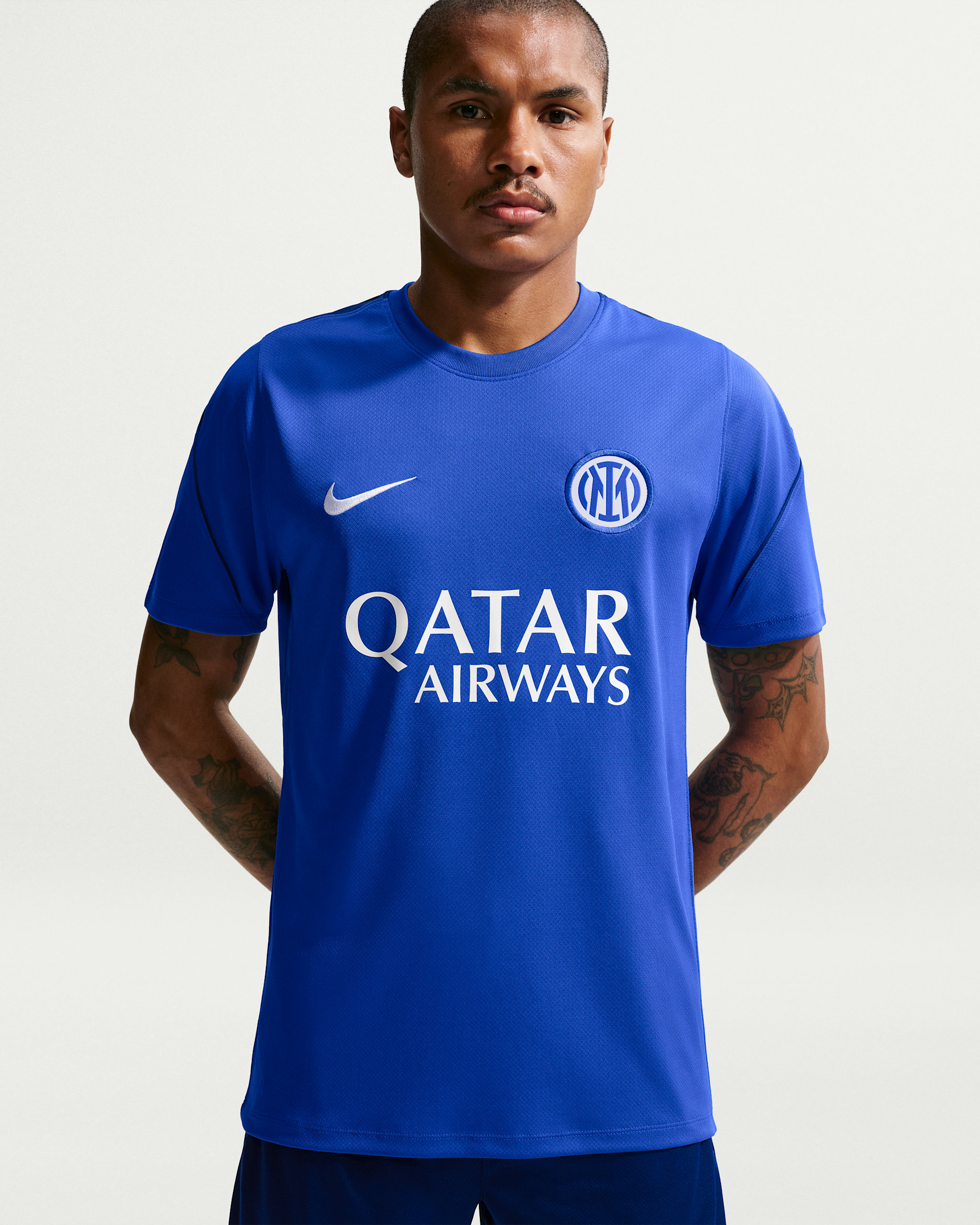 Inter Milan Strike Men's Nike Football Dri-FIT Short-Sleeve Top - Lyon Blue/Blue Void/Blue Void/White