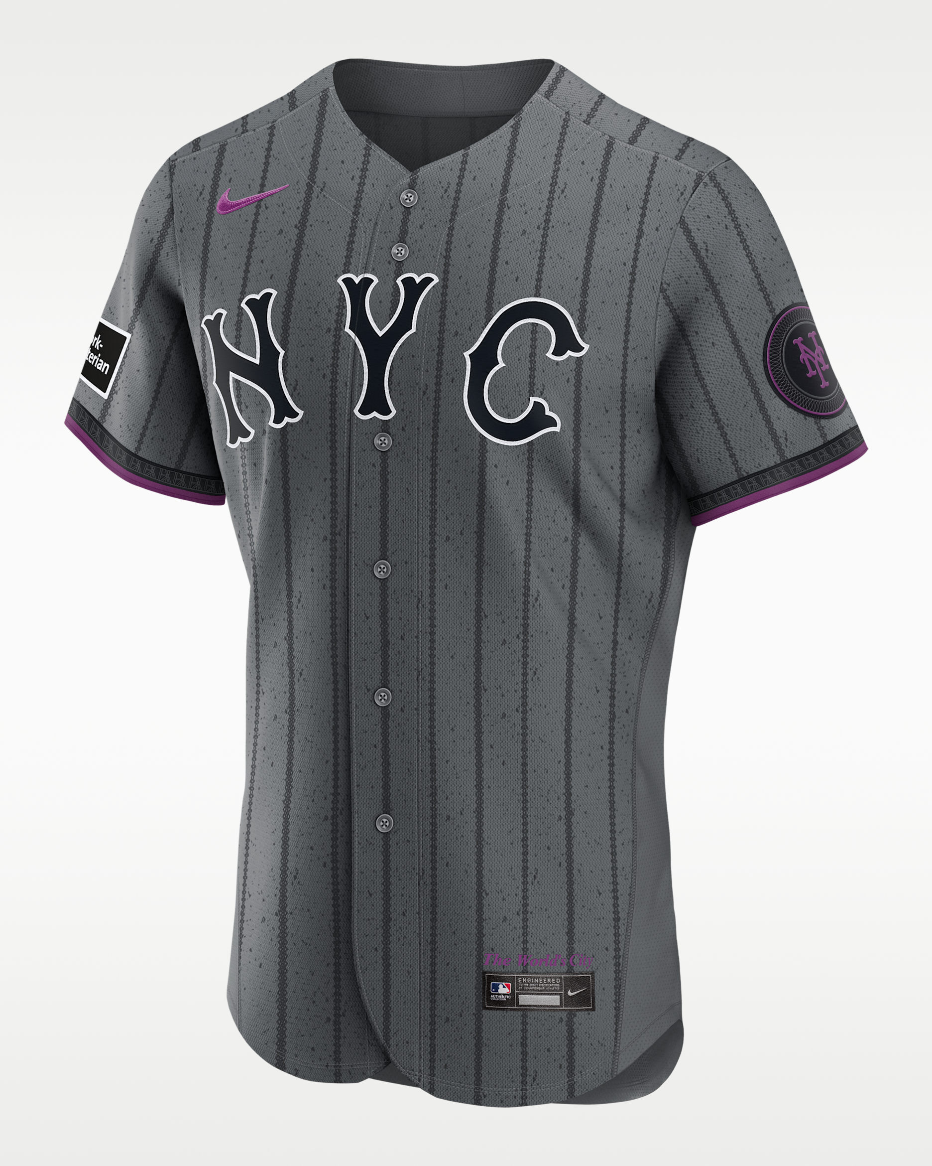 Francisco Lindor New York Mets City Connect Men's Nike MLB Authentic Jersey - Grey