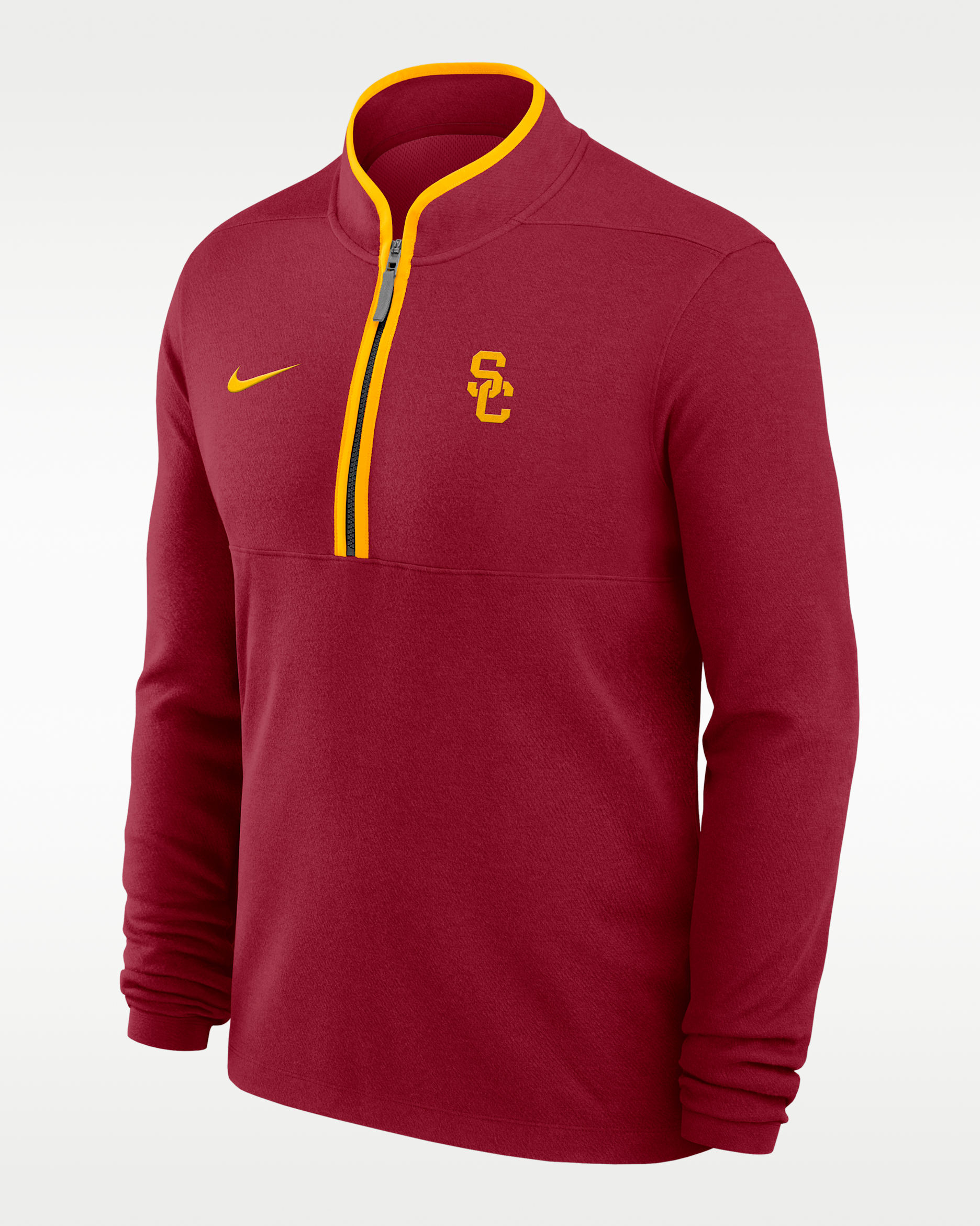 USC Victory Men's Nike Dri-FIT College 1/2-Zip Long-Sleeve Top - Cardinal Red