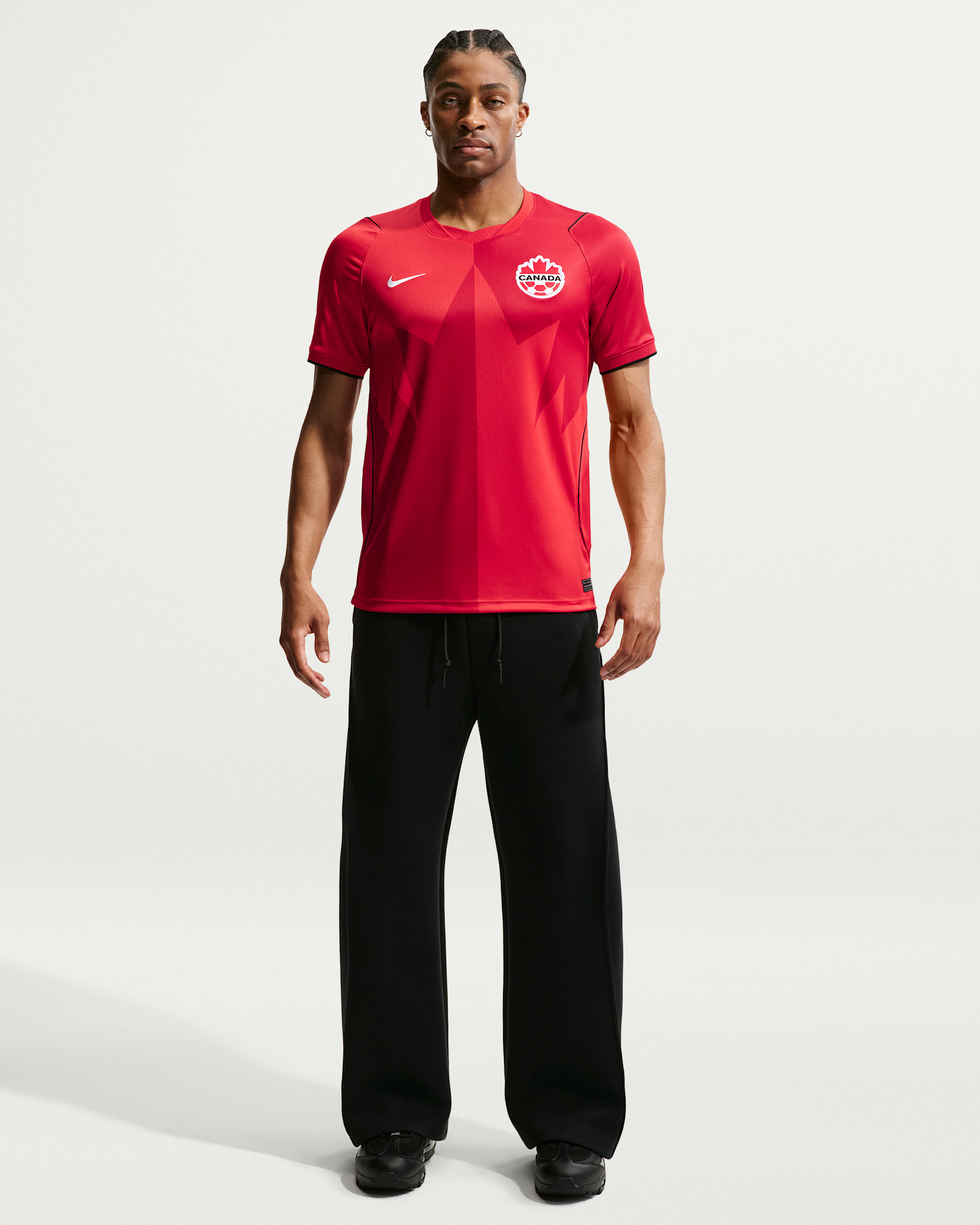 Jersey de fútbol Nike Dri-FIT de Canadá local Stadium para hombre - Rojo universitario