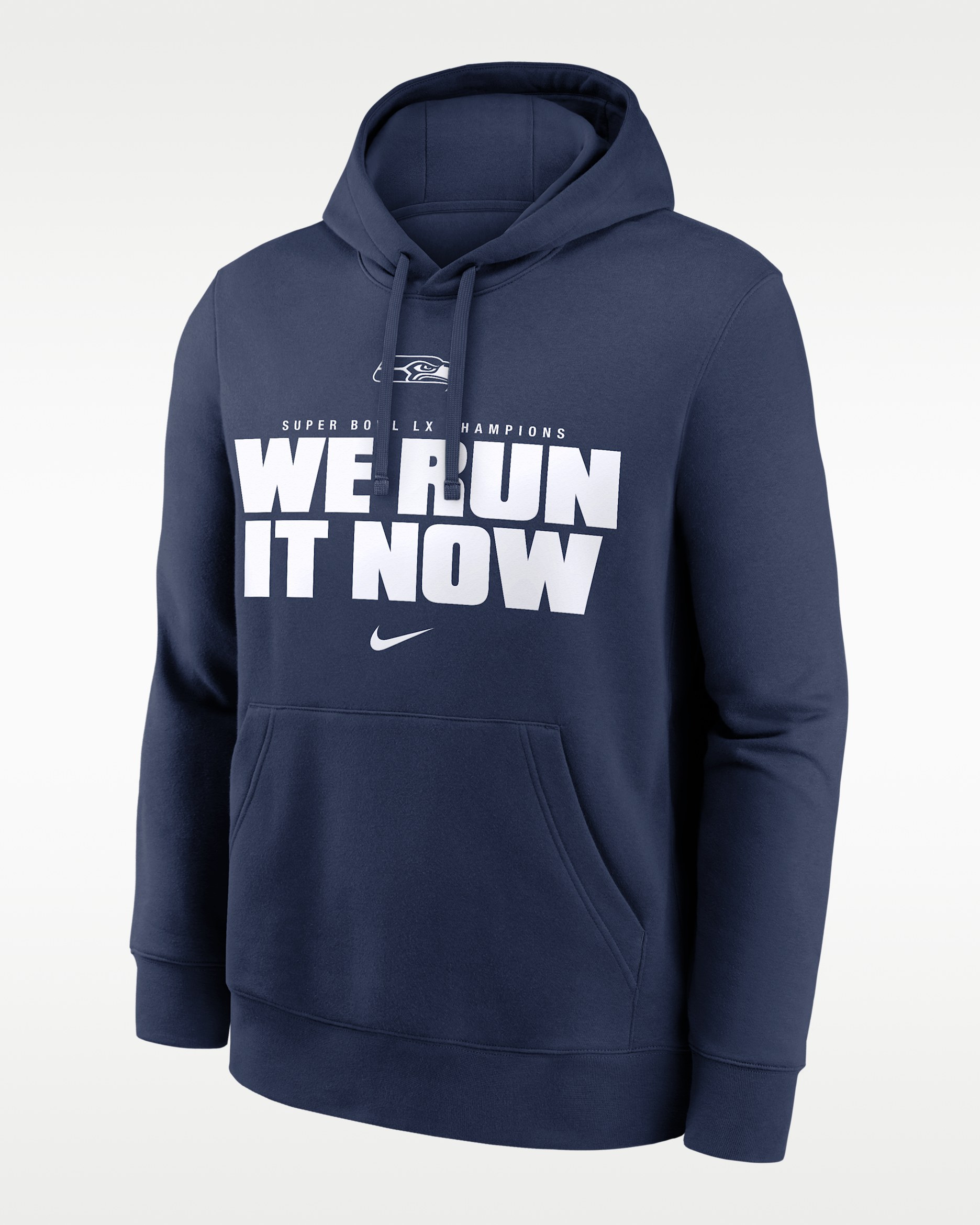 Seattle Seahawks Super Bowl LX Winner Club Men's Nike NFL Pullover Hoodie - Navy