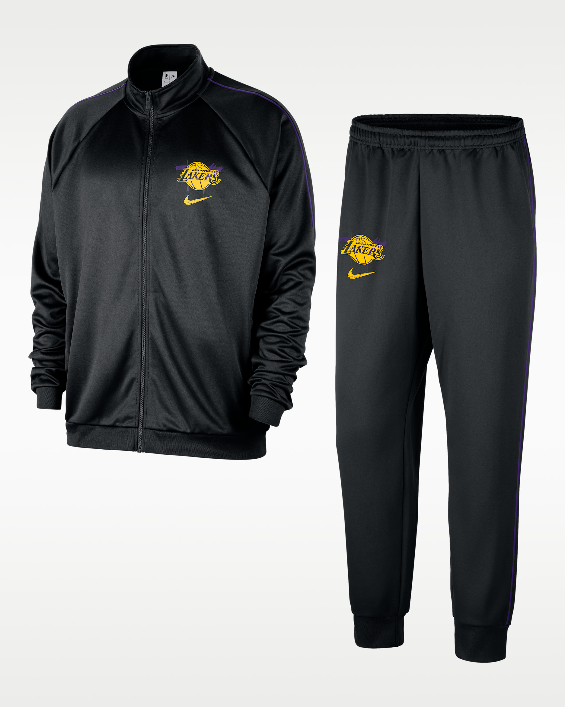 Fato de treino Nike NBA Club Peak Los Angeles Lakers Courtside para homem - Preto/Roxo Field
