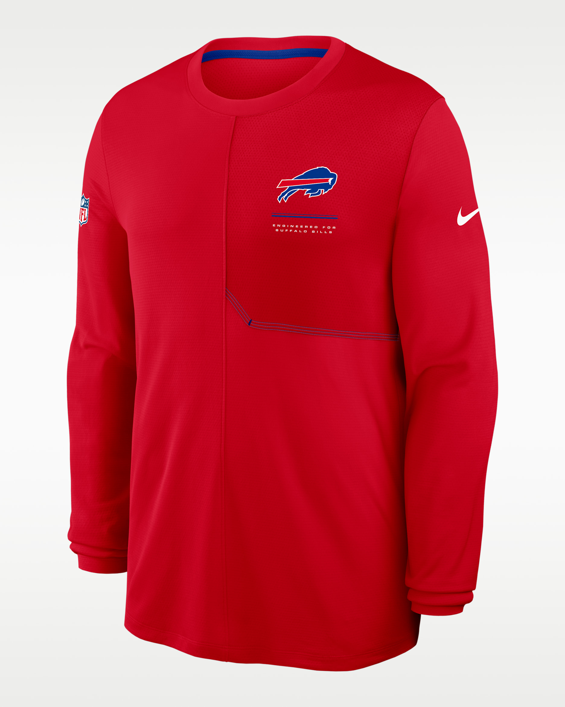Buffalo Bills Sideline Coach Men's Nike Dri-FIT NFL Long-Sleeve Top - Red
