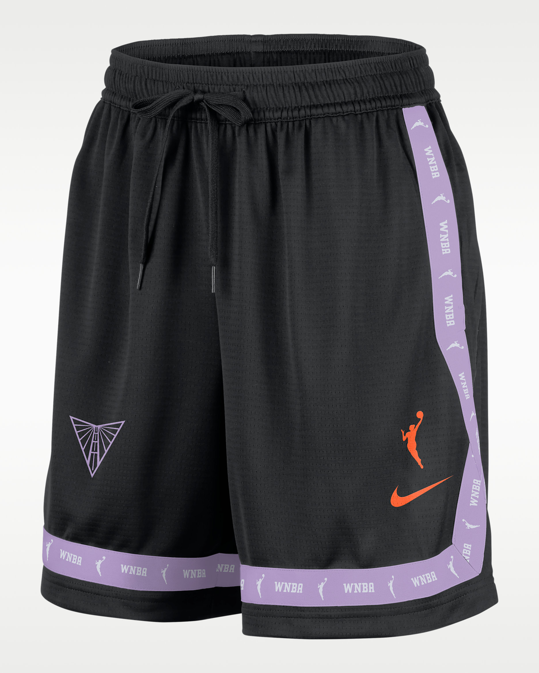 Golden State Valkyries Women's Nike Crossover WNBA Shorts - Black/Brilliant Orange